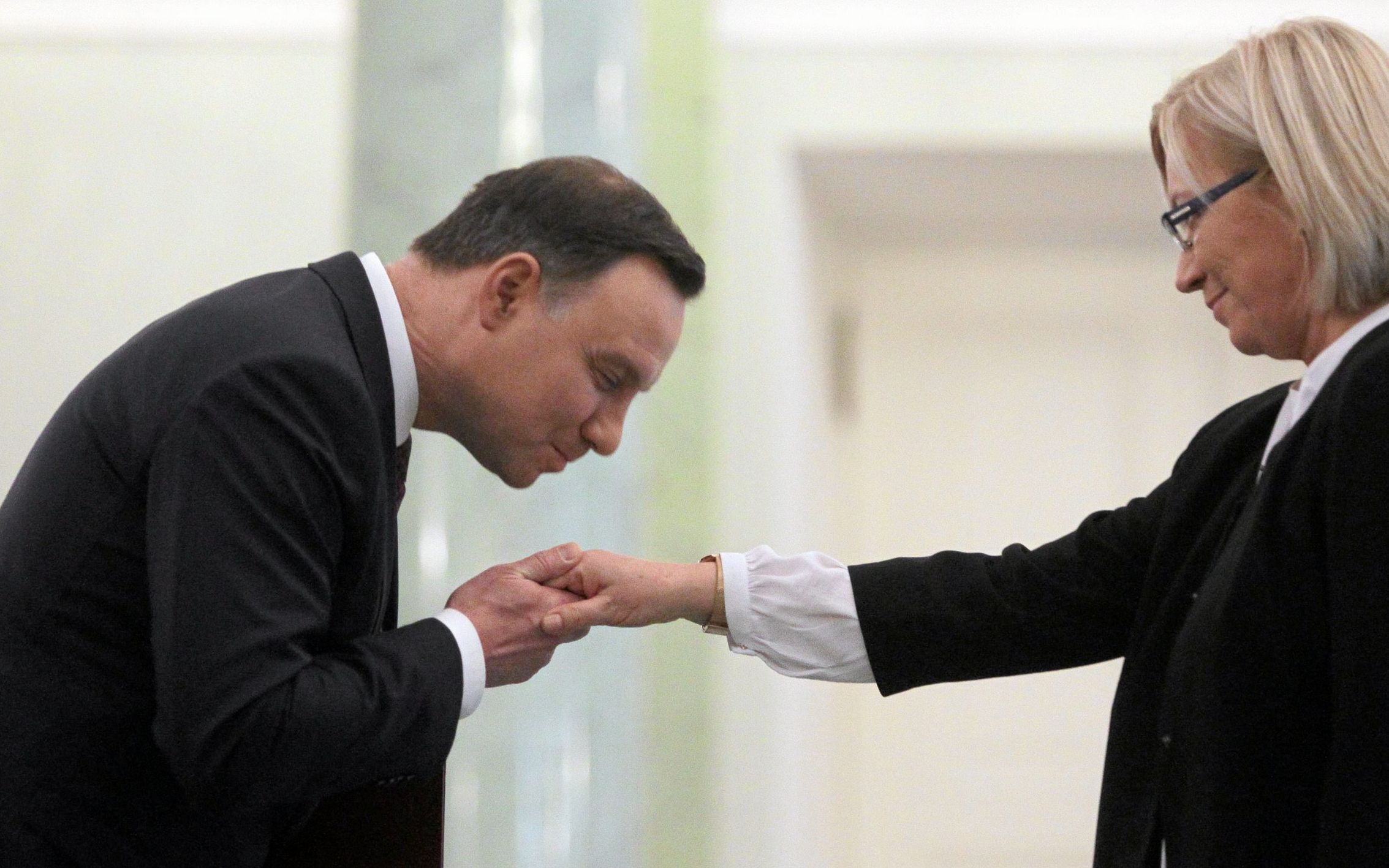 21.12.2016 Warszawa , Palac Prezydencki . Prezydent Andrzej Duda i sedzia Julia Przylebska podczas jej zaprzysiezenia na Prezesa Trybunalu Konstytucyjnego . 
Fot.  Przemek Wierzchowski / Agencja Gazeta

















 . *** Local Caption ***  . *** Local Caption ***  .