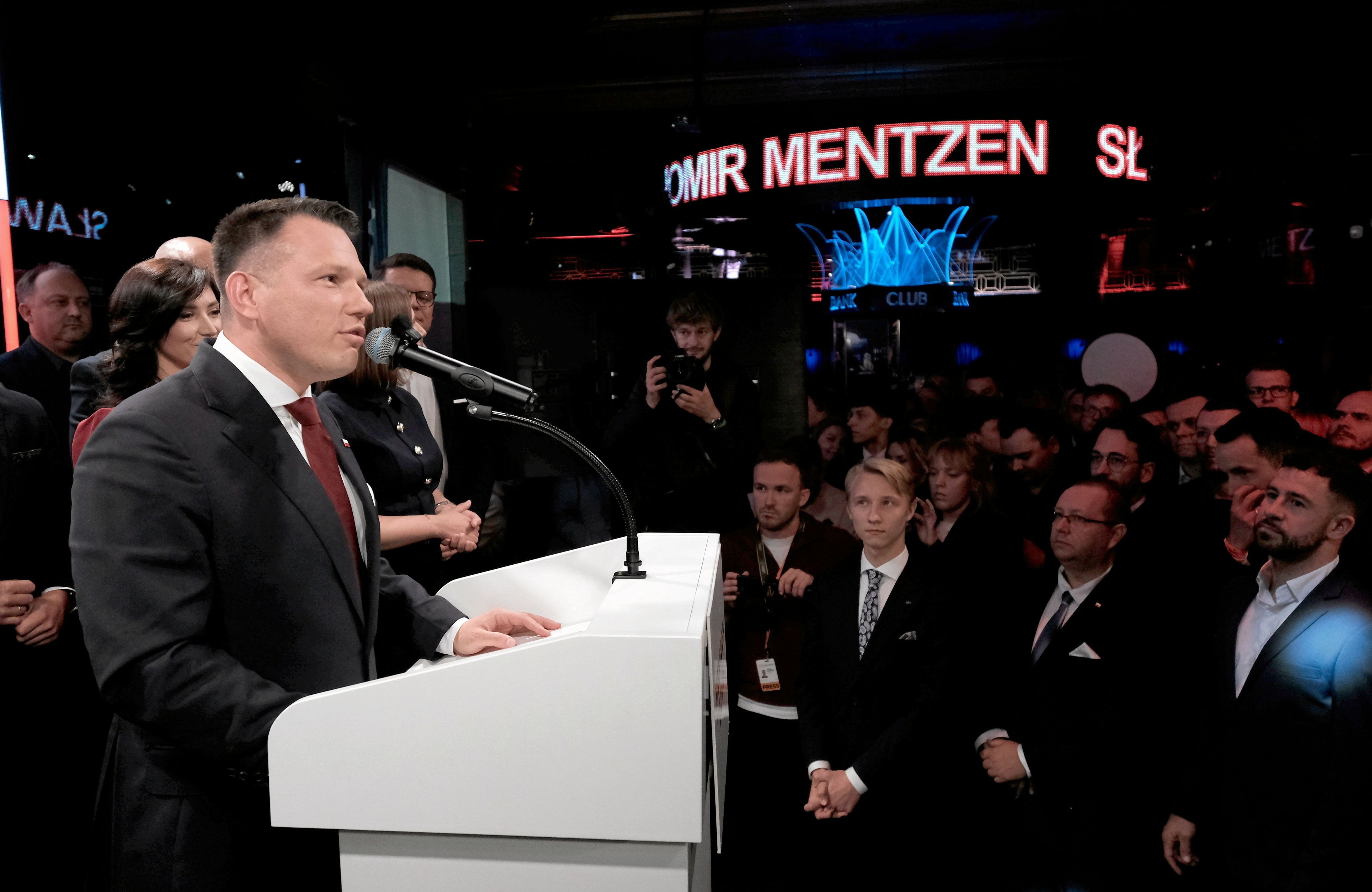 Wieczór wyborczy Slawomira Mentzena