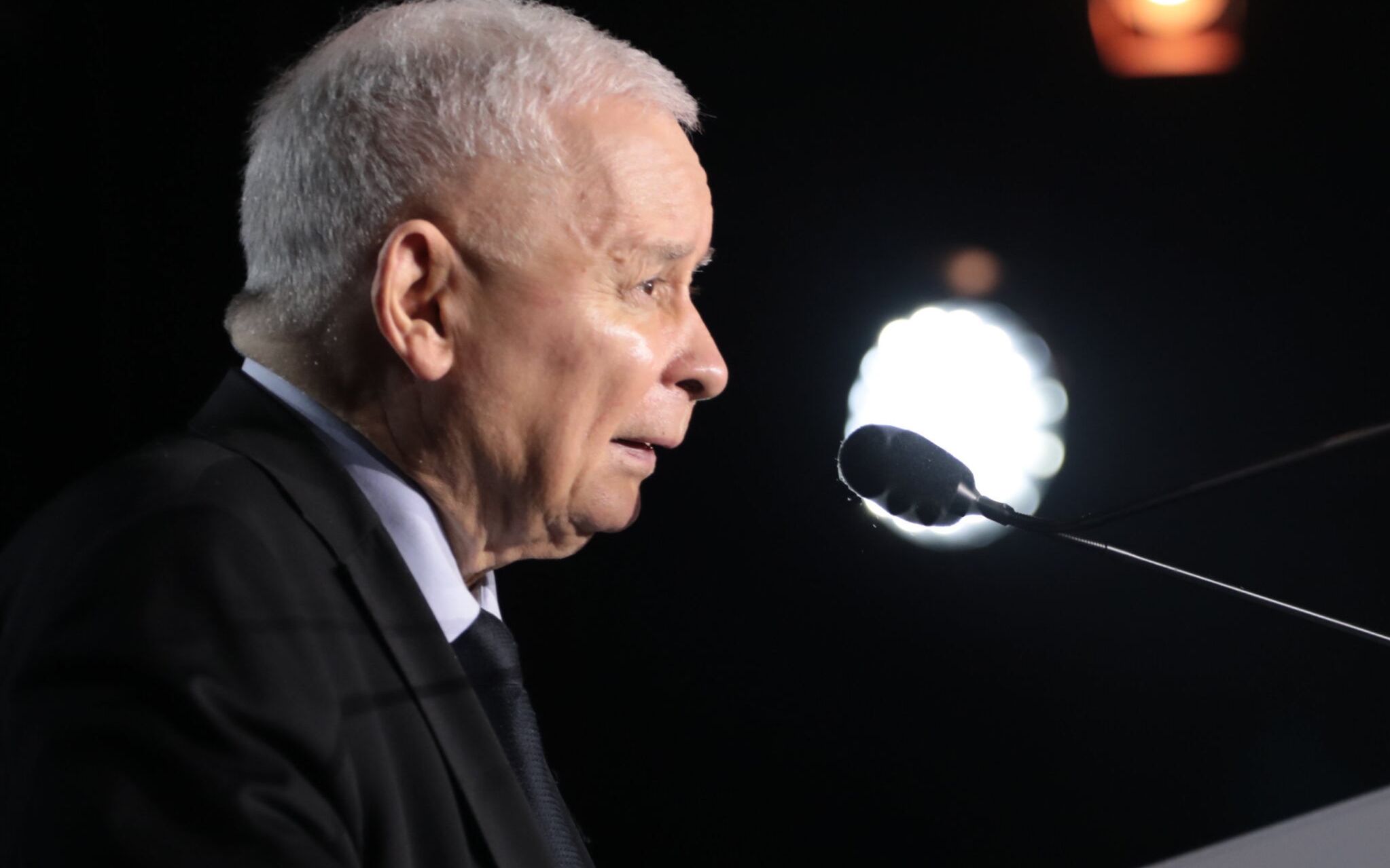 20.06.2021 Warszawa , ulica Zlota . Teatr Palladium . Wicepremier , prezes Prawa i Sprawiedliwosci Jaroslaw Kaczynski podczas prezentacji nowej partii Republikanie utworzonej przez Adama Bielana .
Fot. Slawomir Kaminski / Agencja Gazeta