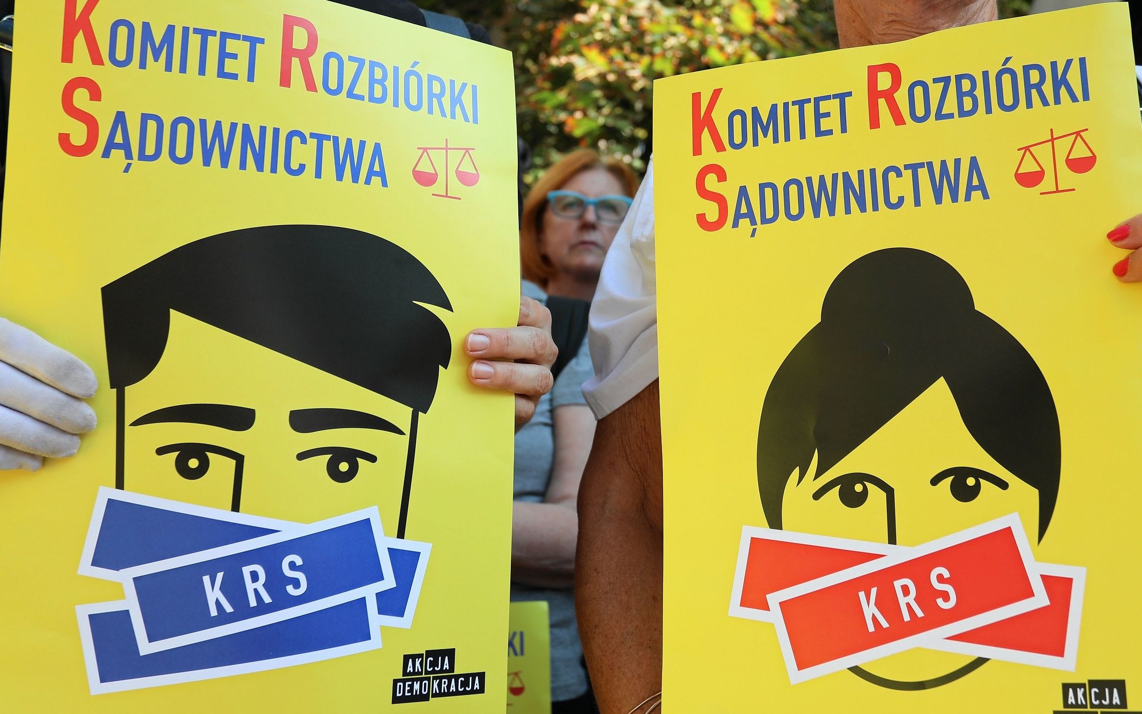 20.09.2018 Warszawa , ul Rakowiecka , KRS . Akcja Demokracja i Stowarzyszenie Sedziow Iustitia Polska zapraszaja w czwartek pod siedzibe Komitetu Rozbiorki Sadownictwa (nowa nazwa Krajowej Rady Sadownictwa). Beda odbywaly sie wtedy przesluchania sedziow znanych z obrony niezaleznosci sadownictwa . 
Fot. Slawomir Kaminski / Agencja Gazeta