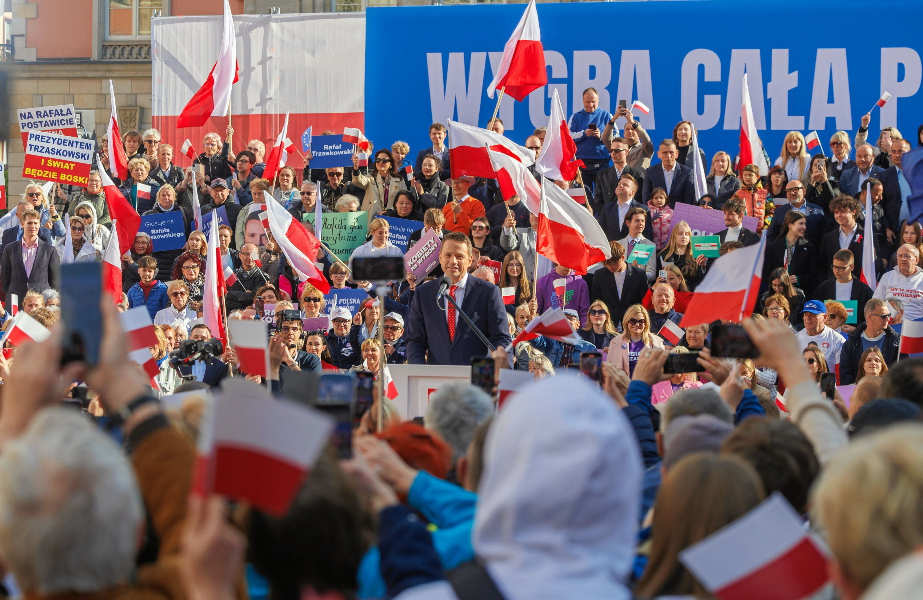 Kandydat na prezydenta RP Rafal Trzaskowski we Wroclawiu