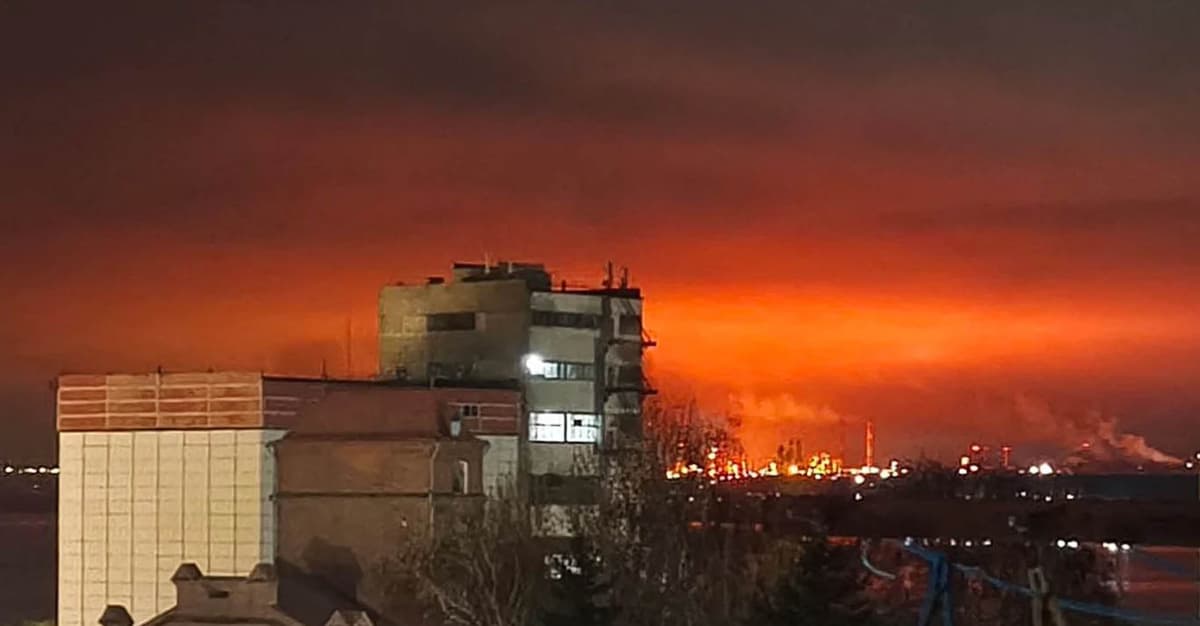 Rosyjska rafineria w Saratowie w ogniu