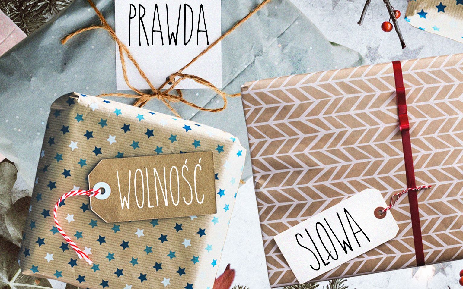 Grafika do artykułu Wolności, prawdy, słów mądrych i dobrych. Dziękujemy, że jesteście z nami. Wesołych Świąt!