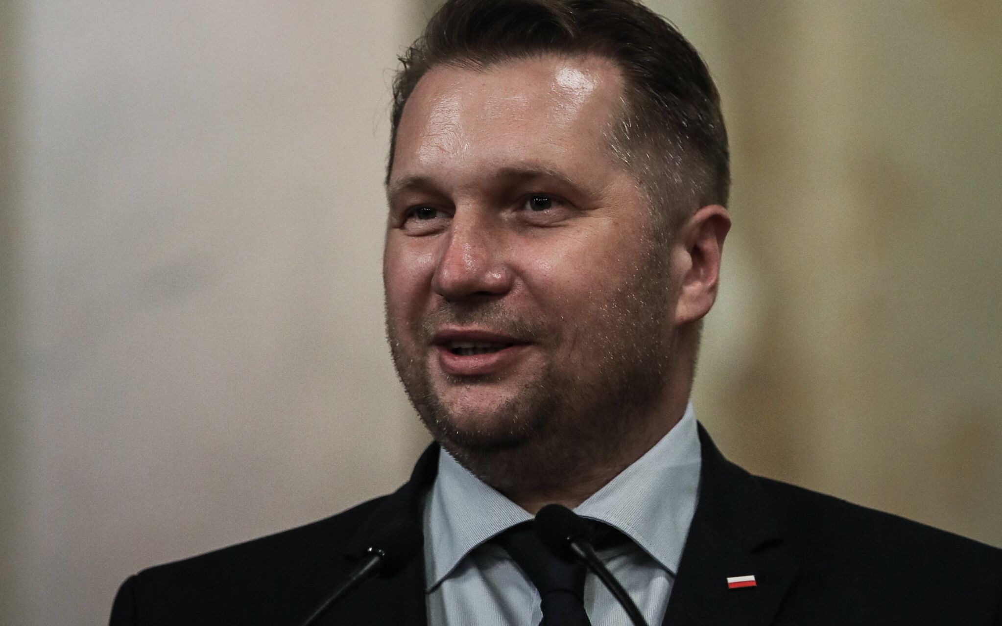 14.07.2021 Krakow , aleja Mickiewicza 30 . Akademia Gorniczo - Hutnicza imienia Stanislawa Staszica . Minister edukacji i nauki Przemyslaw Czarnek podczas wreczenia czekow dla studenckich kol naukowych Akademii Gorniczo - Hutniczej .
Fot. Jakub Wlodek / Agencja Gazeta