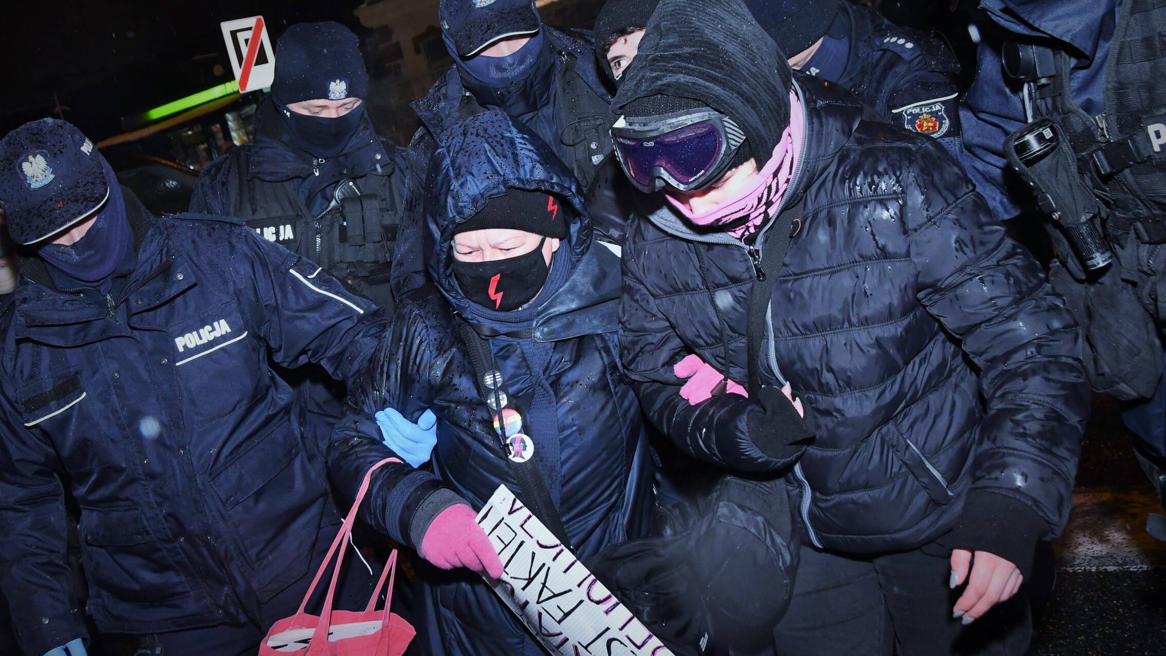 Strajk Kobiet - blokada, Warszawa, 19.02.2021