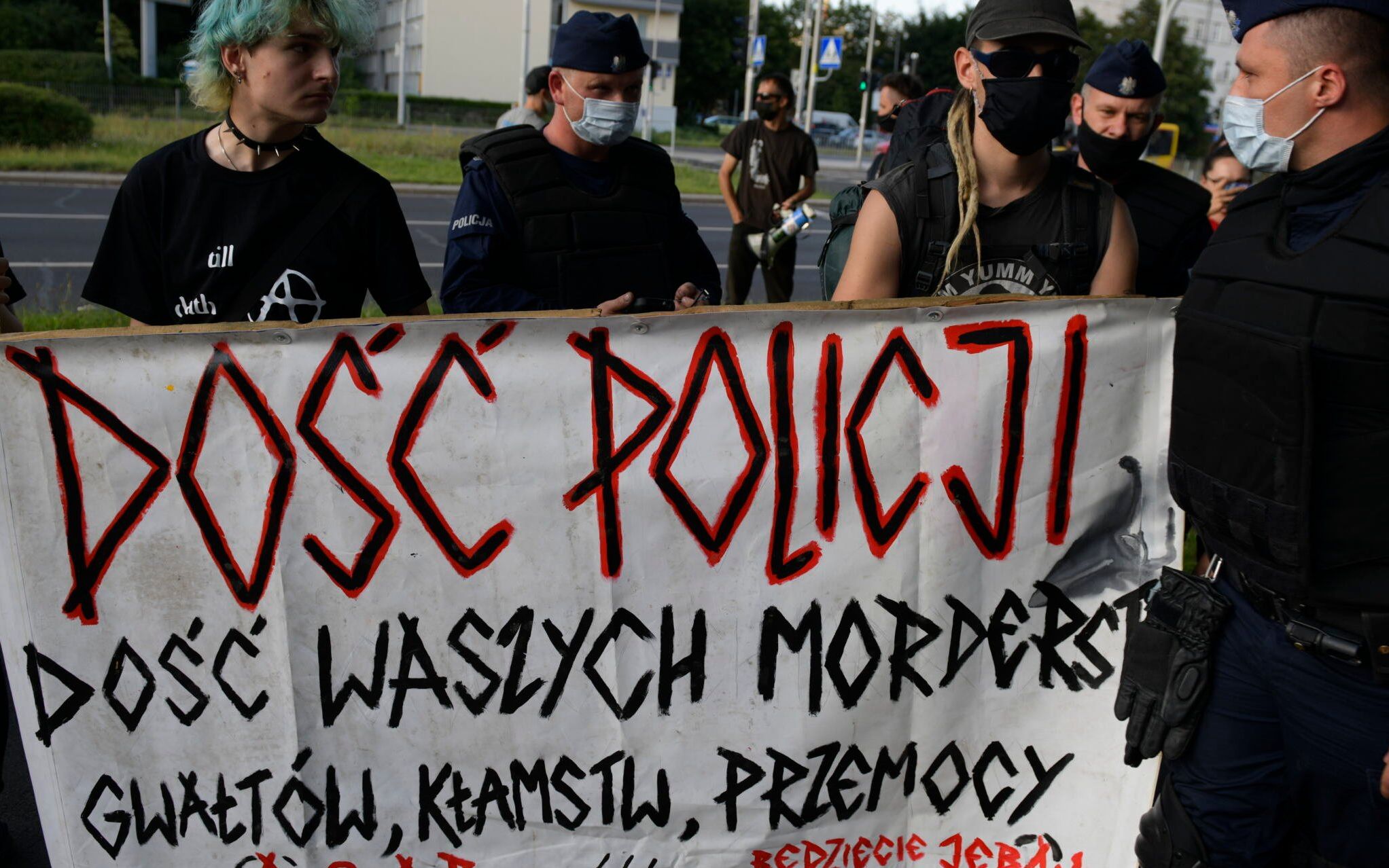 09.08.2021 , Wroclaw . Protest pod Komenda po smierci Bartka podczas policyjnej interwencji .
Fot . Tomasz Pietrzyk / Agencja Gazeta
