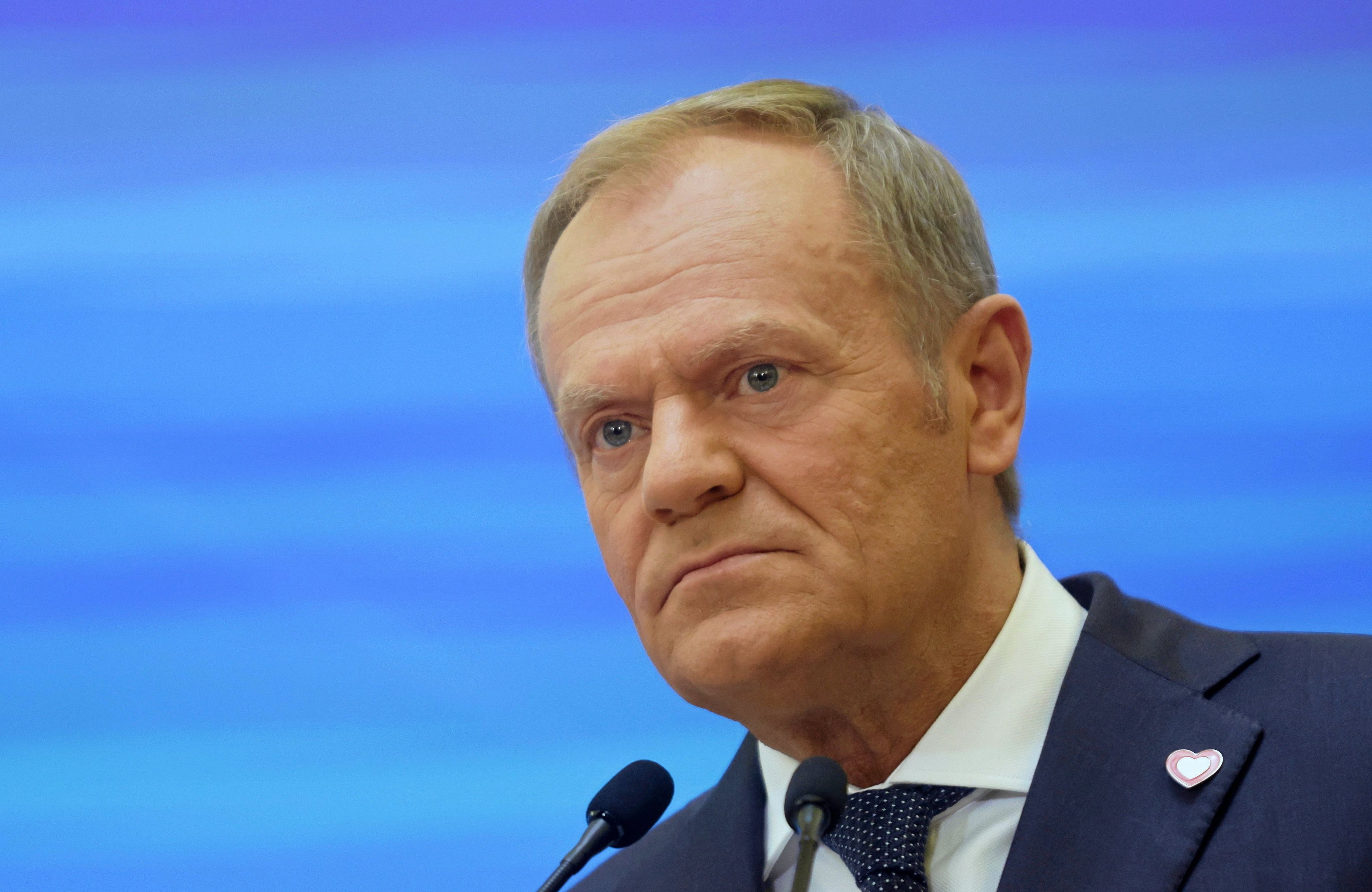Donald Tusk - zbliżenie na twarz