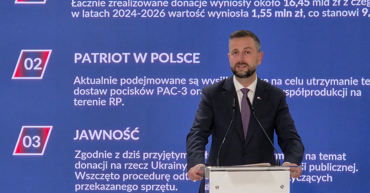 Szef MON o pomocy Ukrainie. Podaje dane