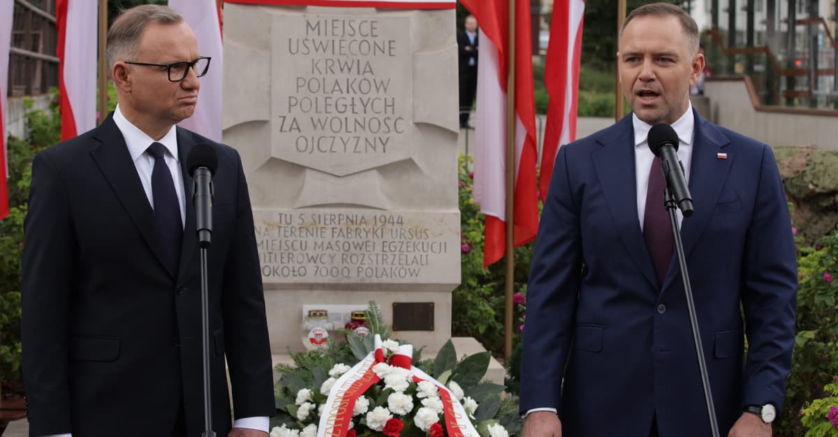 Narciarz i Nawrocki wspólnie przemawiali o „niemieckim antypolonizmie”