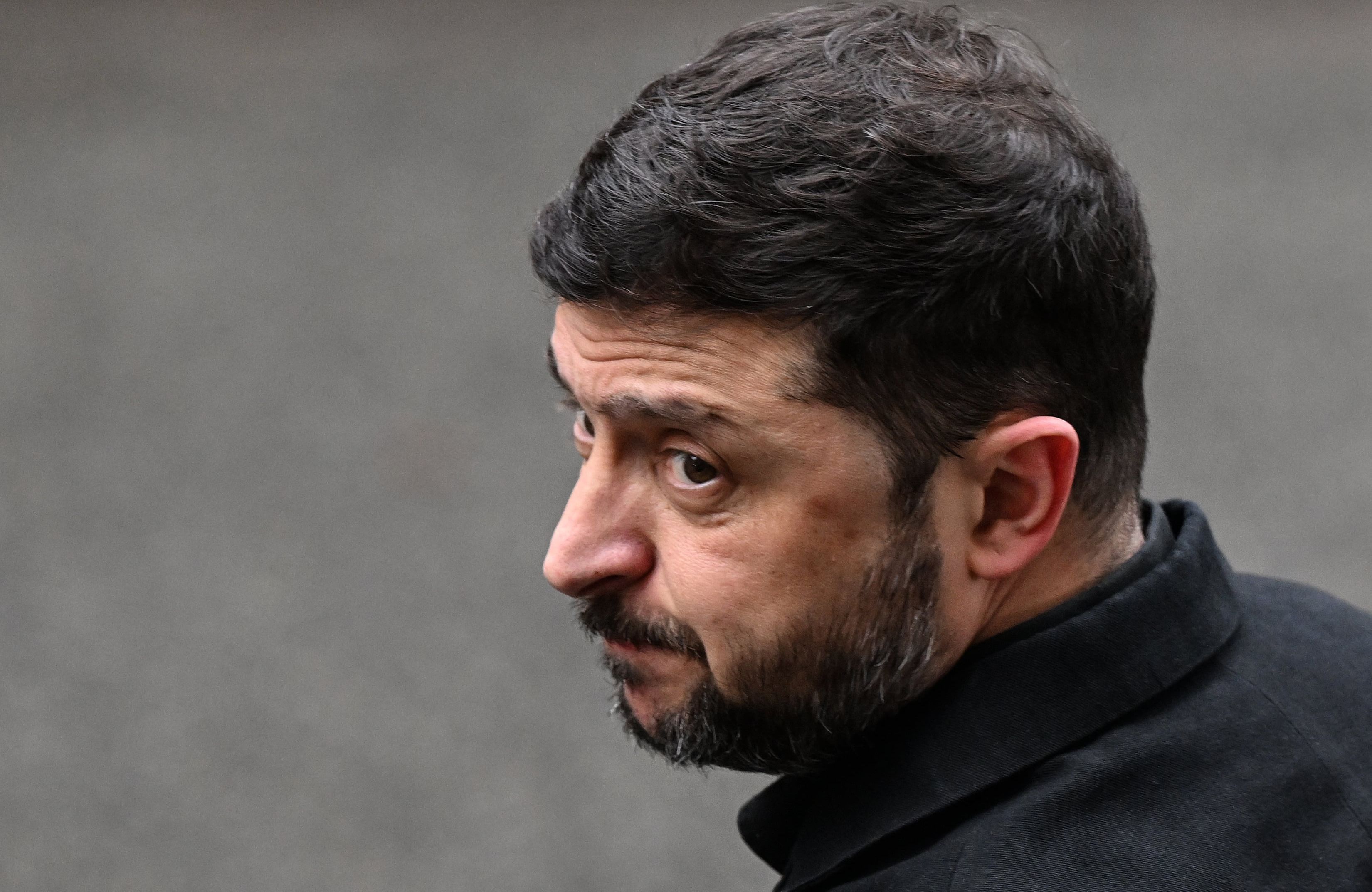 Prezydent Zełenski podczas wizyty w Londynie, 8 grudnia 2025 r.