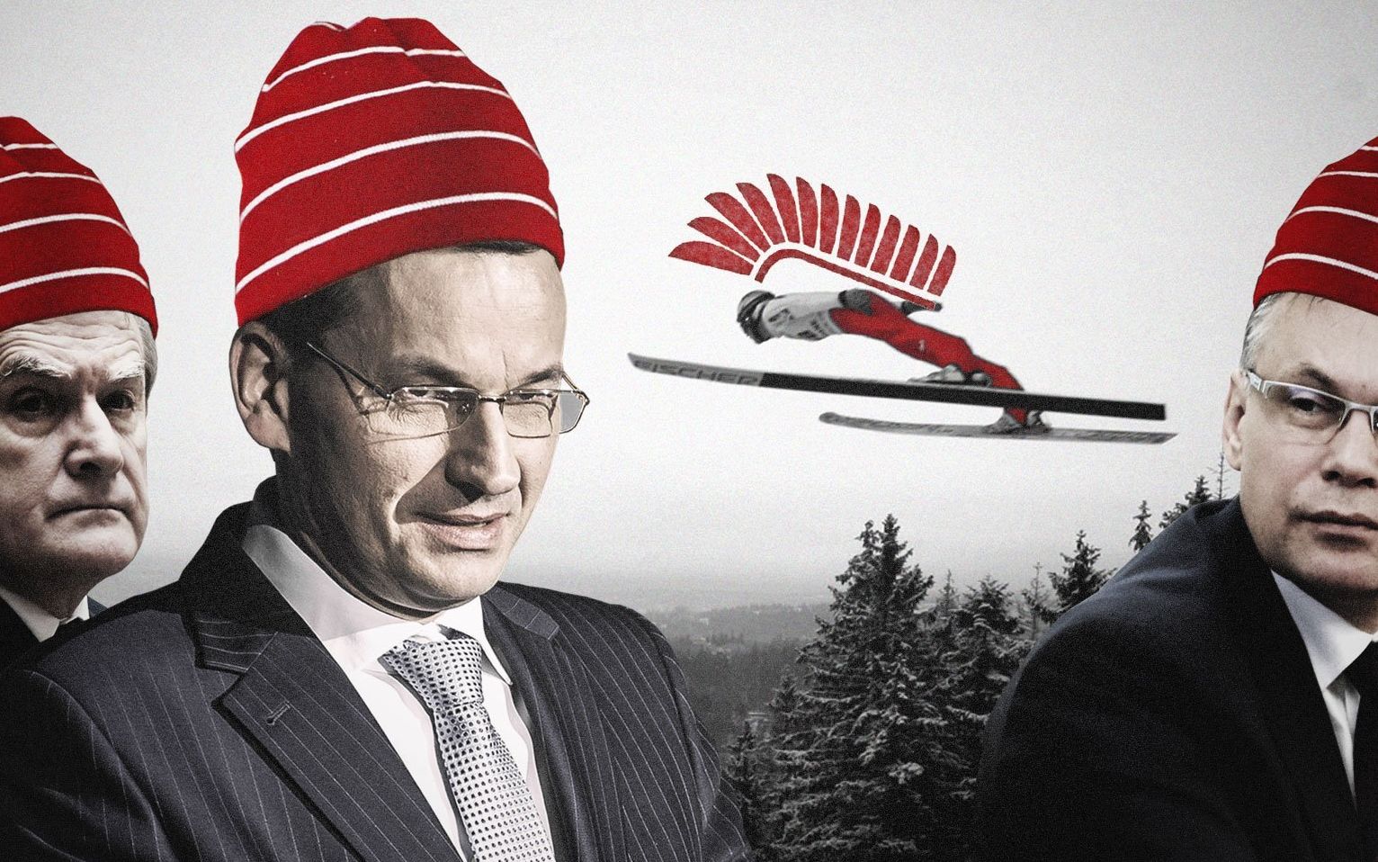 Grafika do artykułu Morawiecki z Glińskim przeskoczyli skocznię i pokonali Niemców. Absurdalna krucjata polskiego rządu