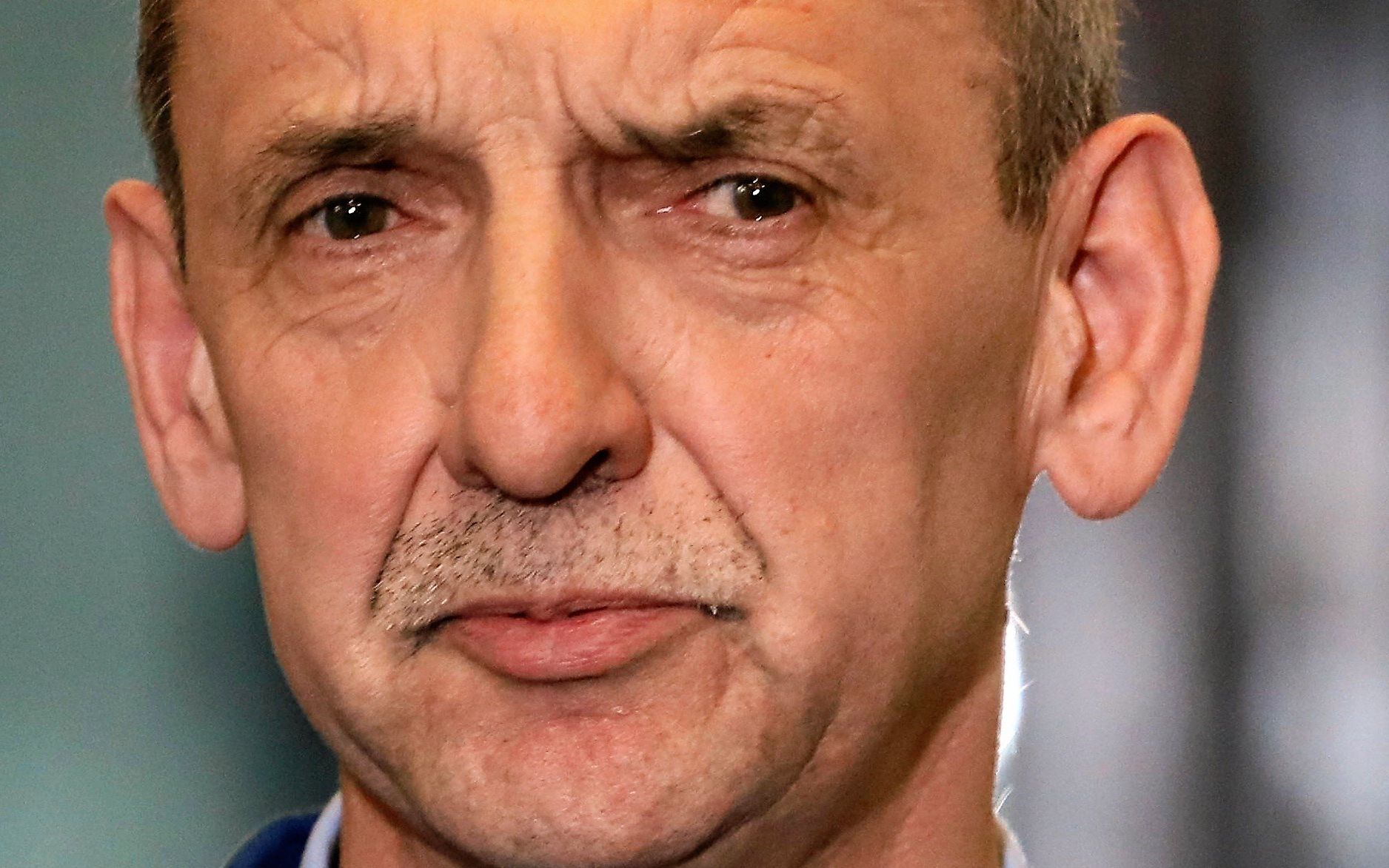 15.04.2019 Warszawa , ul Smulikowskiego , Zwiazek Nauczycielskta Polskiego . Prezes Slawomir Broniarz podczas konferencji prasowej w sprawie trwajcego strajku nauczycieli ( osmy dzien ) i egzaminow osmoklasistow ( odbywaja sie mimo strajku )
Fot. Slawomir Kaminski / Agencja Gazeta