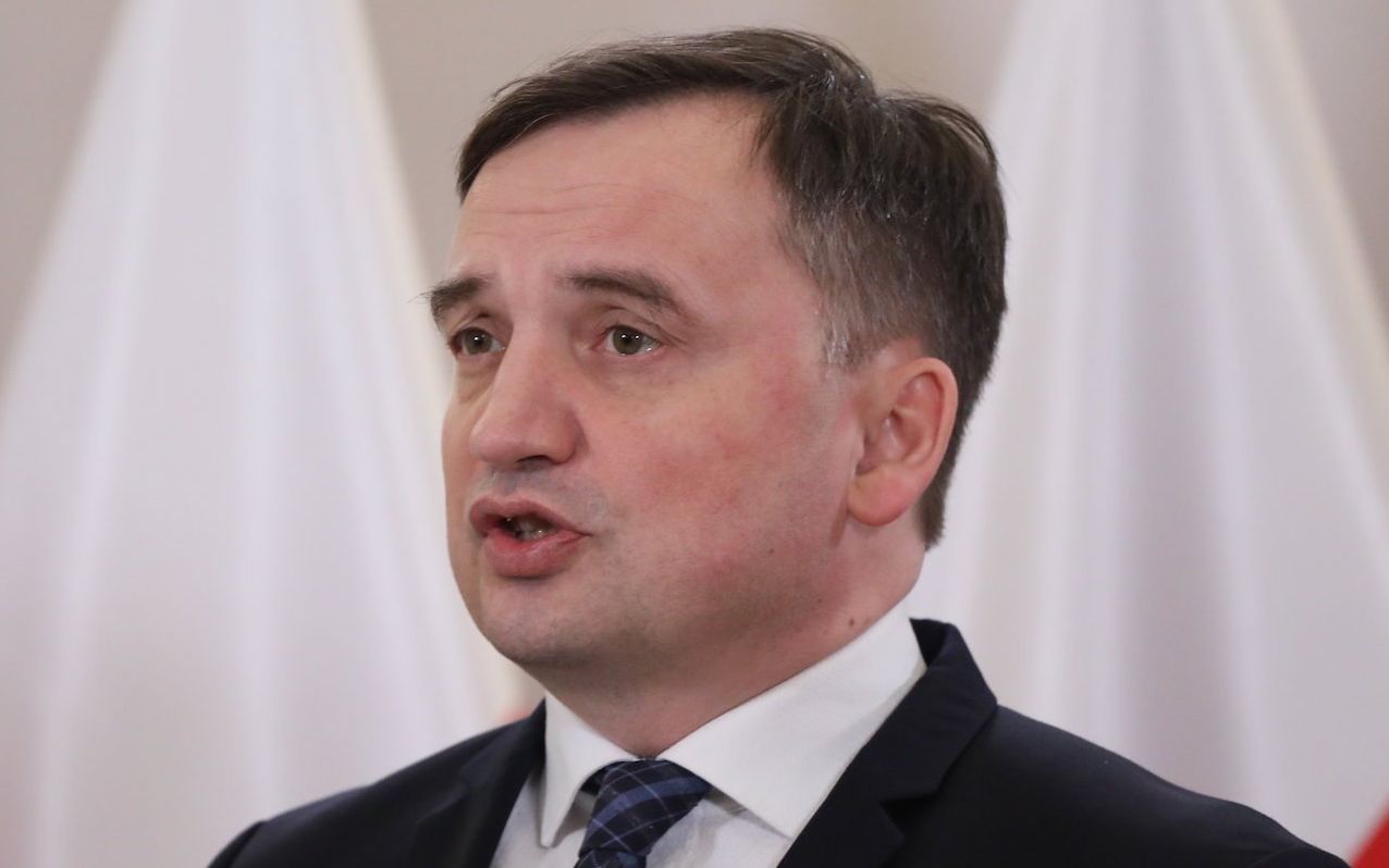24.03.2021 Warszawa , Aleja Roz , Ministerstwo Sprawiedliwosci , minister sprawiedliwosci Zbigniew Ziobro podczas konferencji prasowej nt. nowelizacji prawa na rzecz ochrony dzieci .
Fot. Slawomir Kaminski / Agencja Gazeta