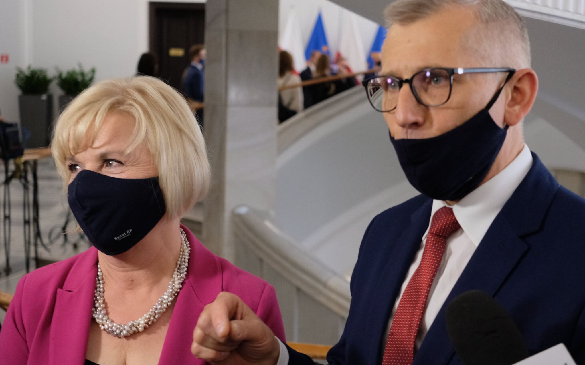 27.05.2021  Warszawa , Senat . Senator KO PO Lidia Staron - kandydatka na urzad RPO i senator Krzysztof Kwiatkowski .
Fot. Slawomir Kaminski / Agencja Gazeta