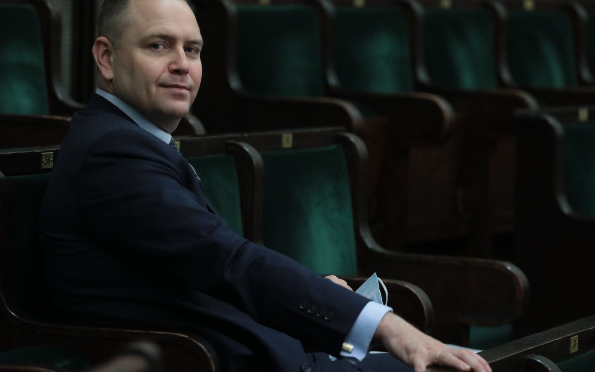 28.05.2021  Warszawa , ulica Wiejska . Sejm . Kandydat na Prezesa Instytutu Pamieci Narodowej doktor Karol Nawrocki .
Fot. Slawomir Kaminski / Agencja Gazeta