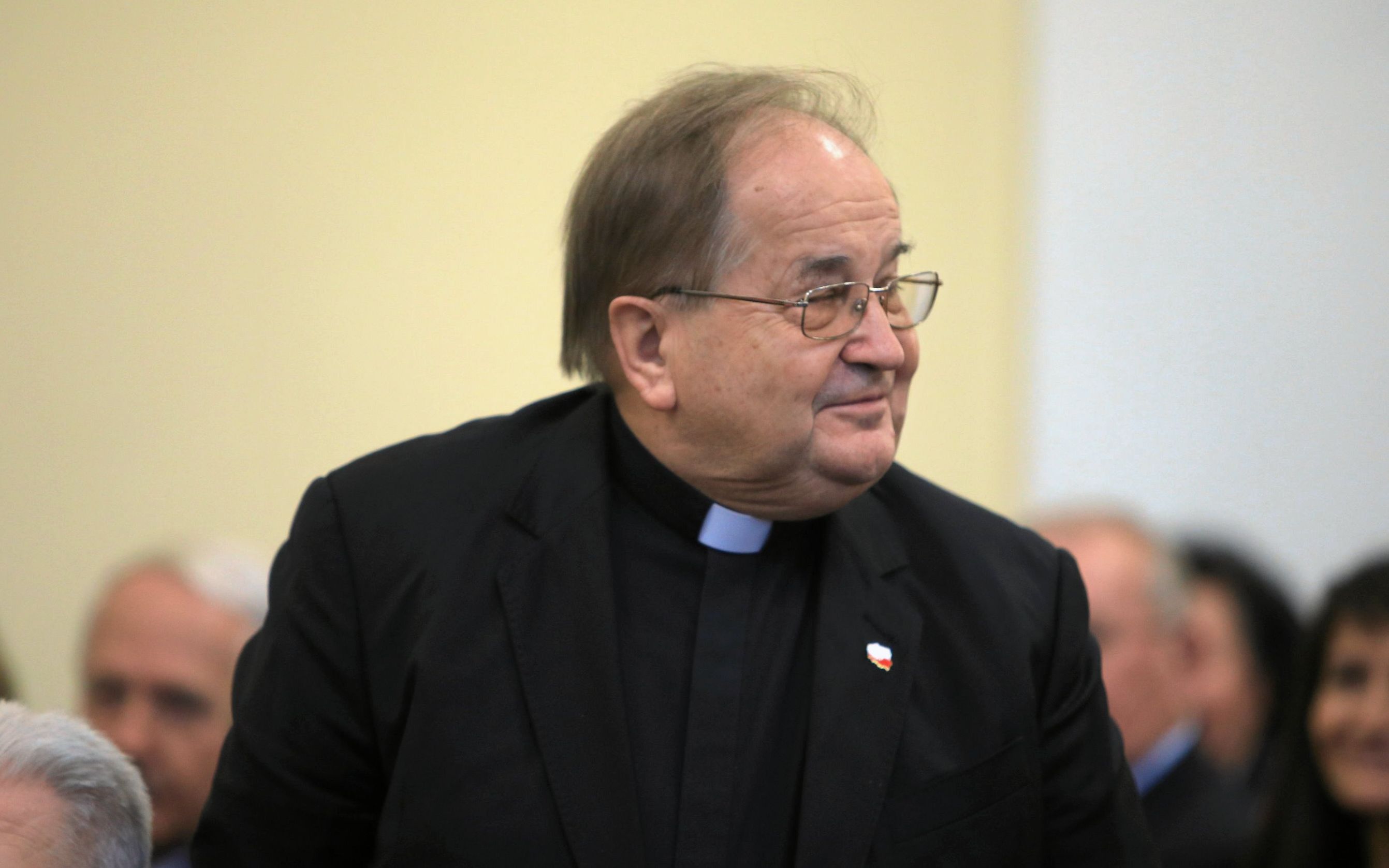 22.11.2018 Poznan . Uniwersytet Przyrodniczy . Kardynal Zenon Grocholewski odbiera tytul doktora Honoris Causa . Posrod gosci na widowni o. Tadeusz Rydzyk . 
Fot. Lukasz Cynalewski / Agencja Gazeta
