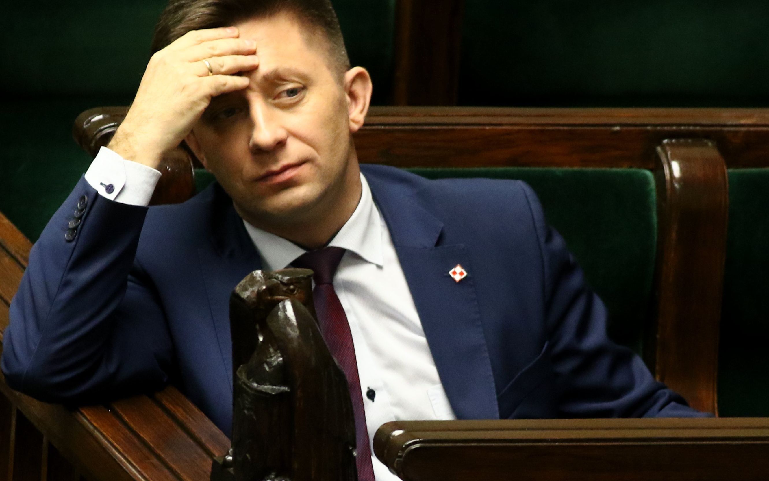 08.11.2017 Warszawa , Sejm . Wiceminister obrony narodowej Michal Dworczyk podczas pierwszego czytania projektu ustawy o strzelnicach .
Fot. Slawomir Kaminski / Agencja Gazeta