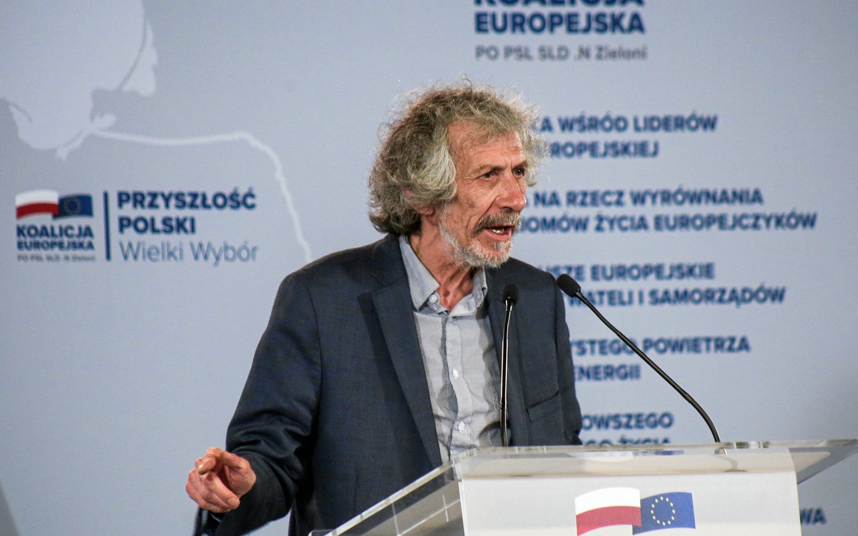 20.05.2019 Bydgoszcz . Centrum Onkologii . Marek Kossakowski podczas konwencji kandydatow Koalicji Europejskiej do Parlamentu Europejskiego . 
Fot. Anna Zorka / Agencja Gazeta