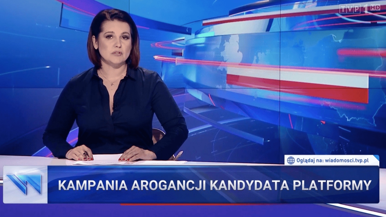 "Kampania arogancji kandydata Platformy", "Wiadomości" TVP, 23 czerwca 2020
