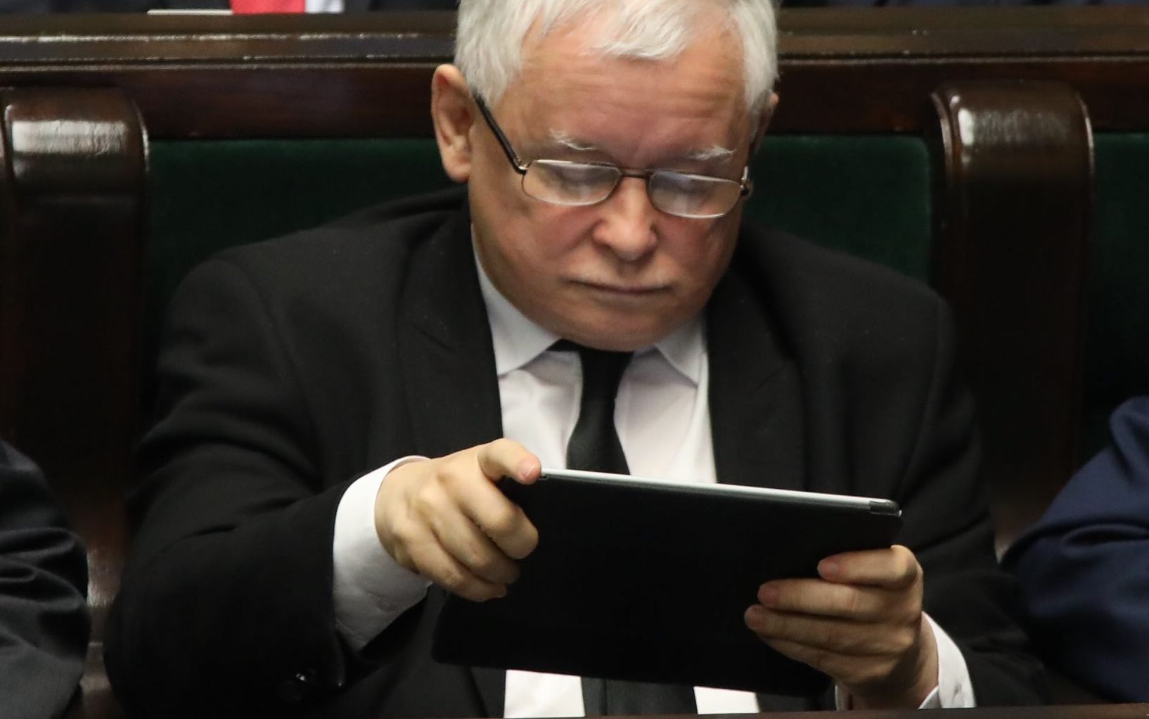 21.04.2017 Warszawa , Sejm . Jaroslaw Kaczynski podczas bloku glosowan .
Fot . Slawomir Kaminski / Agencja Wyborcza.pl