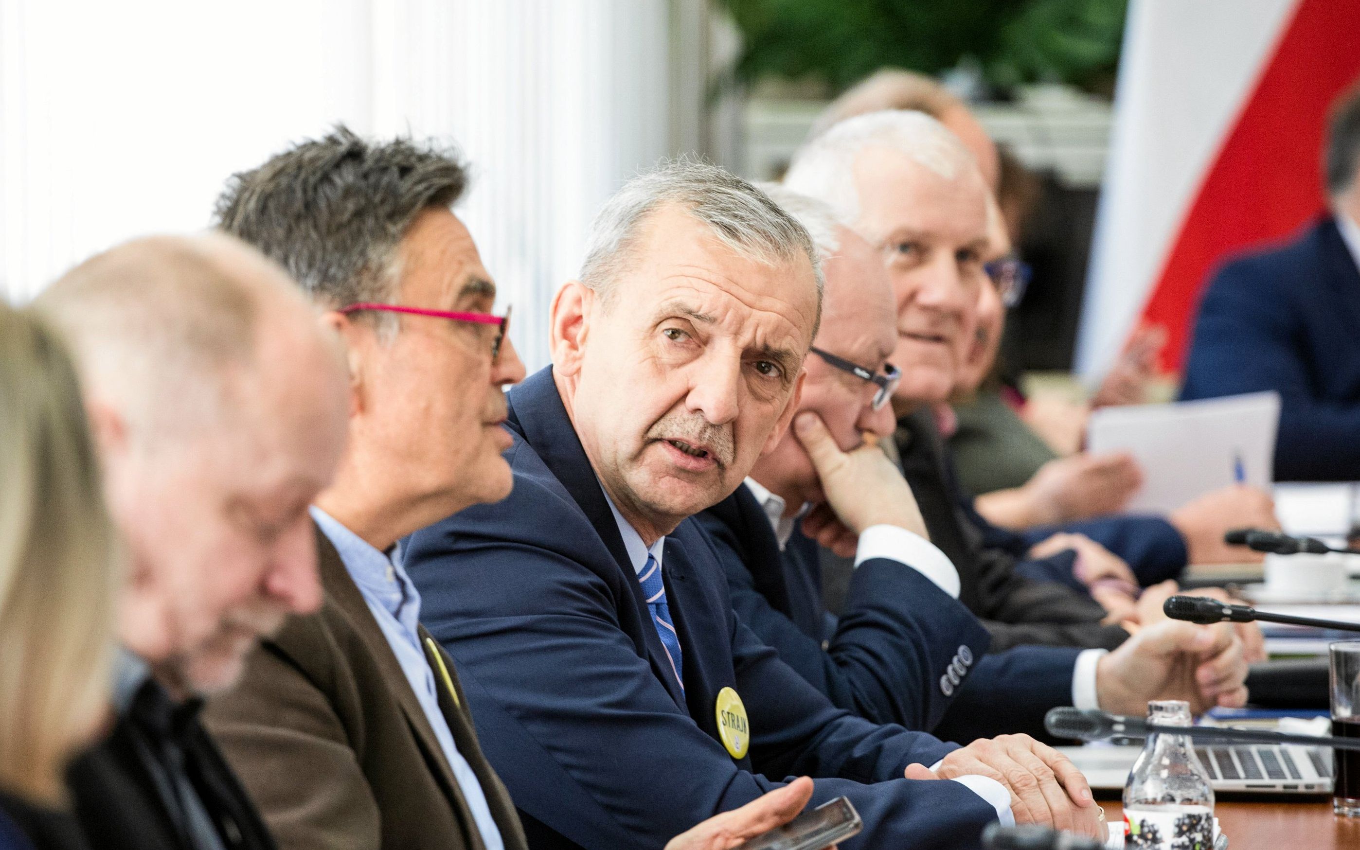 03.04.2019 Warszawa , ulica Limanowskiego 23 , Centrum Partnerstwa Spolecznego . Szef ZNP Slawomir Broniarz podczas kolejnego , czwartego dnia negocjacji nauczycieli zwiazkowcow ze strona rzadowa (przed spodziewanym ogolnopolskim strajkiem w oswiacie ).
Fot. Adam Stepien / Agencja Gazeta