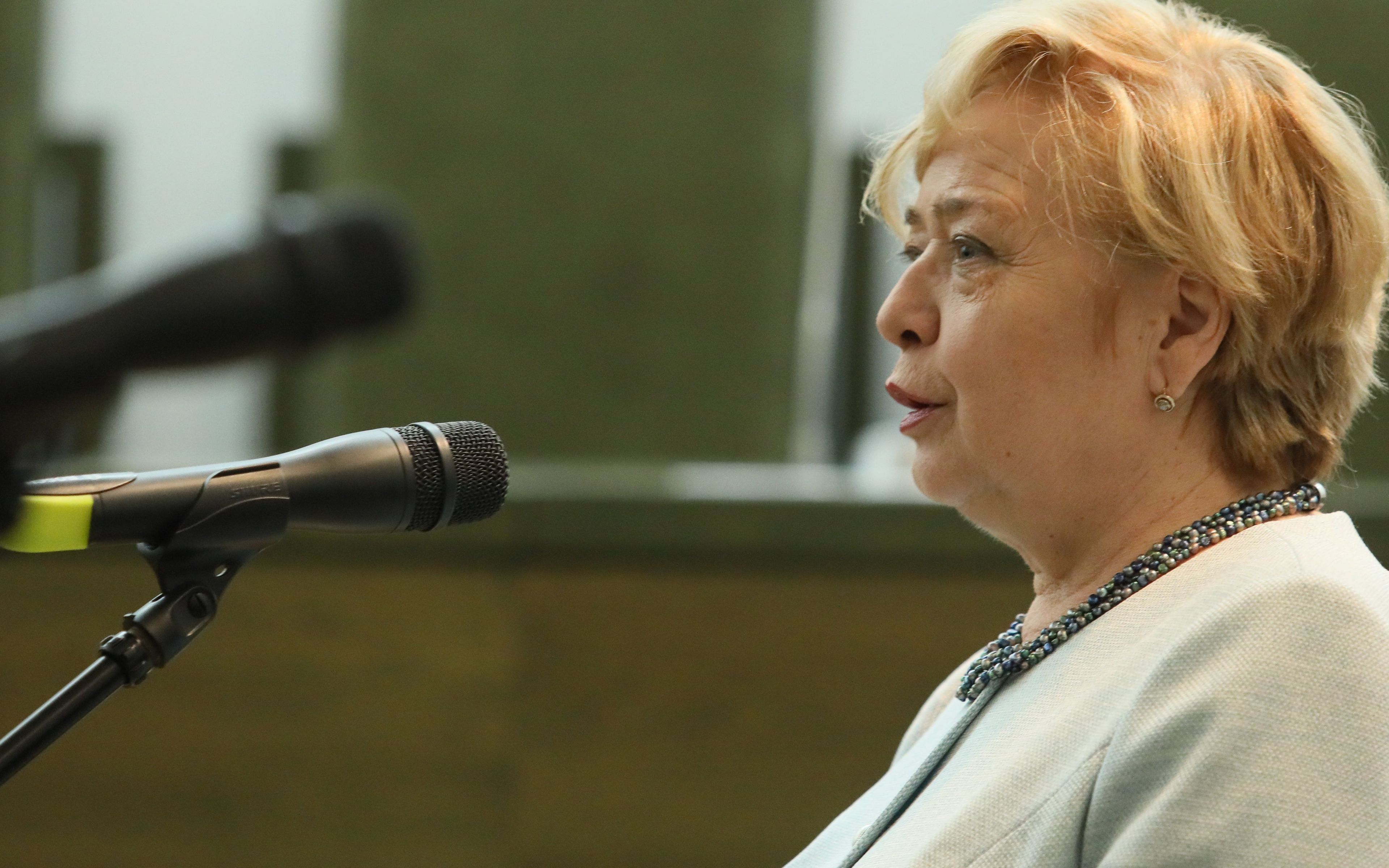 30.05.2019 Warszawa , plac Krasinskich . Sad Najwyzszy . Prezes Sadu Najwyzszego Malgorzta Gersdorf podczas mianowania nowych lawnikow .
Fot. Slawomir Kaminski / Agencja Gazeta