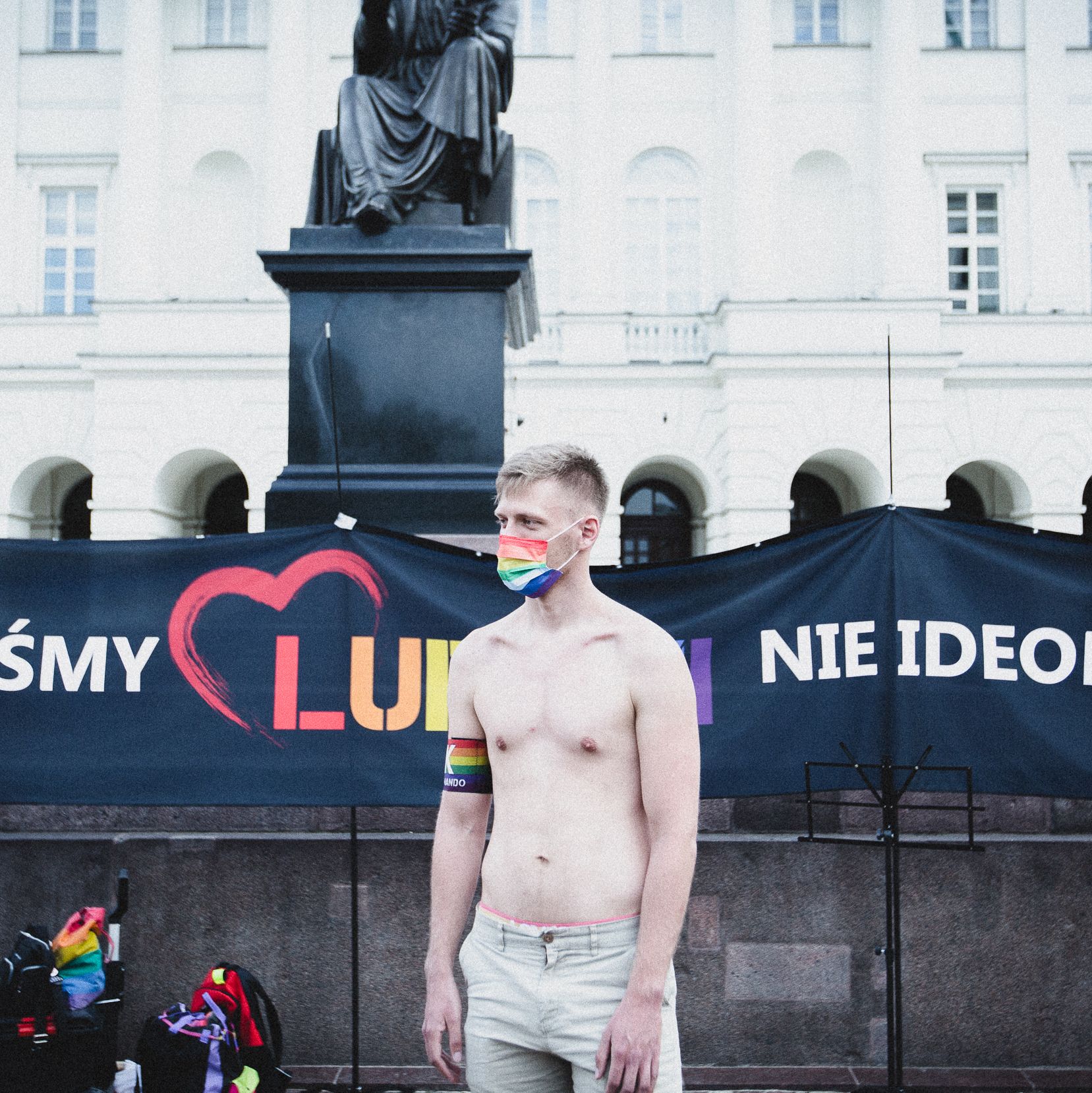 Warszawa, 18.05.2021. Międzynarodowy Dzień Przeciw Homofobii, Transfobii i Bifobii