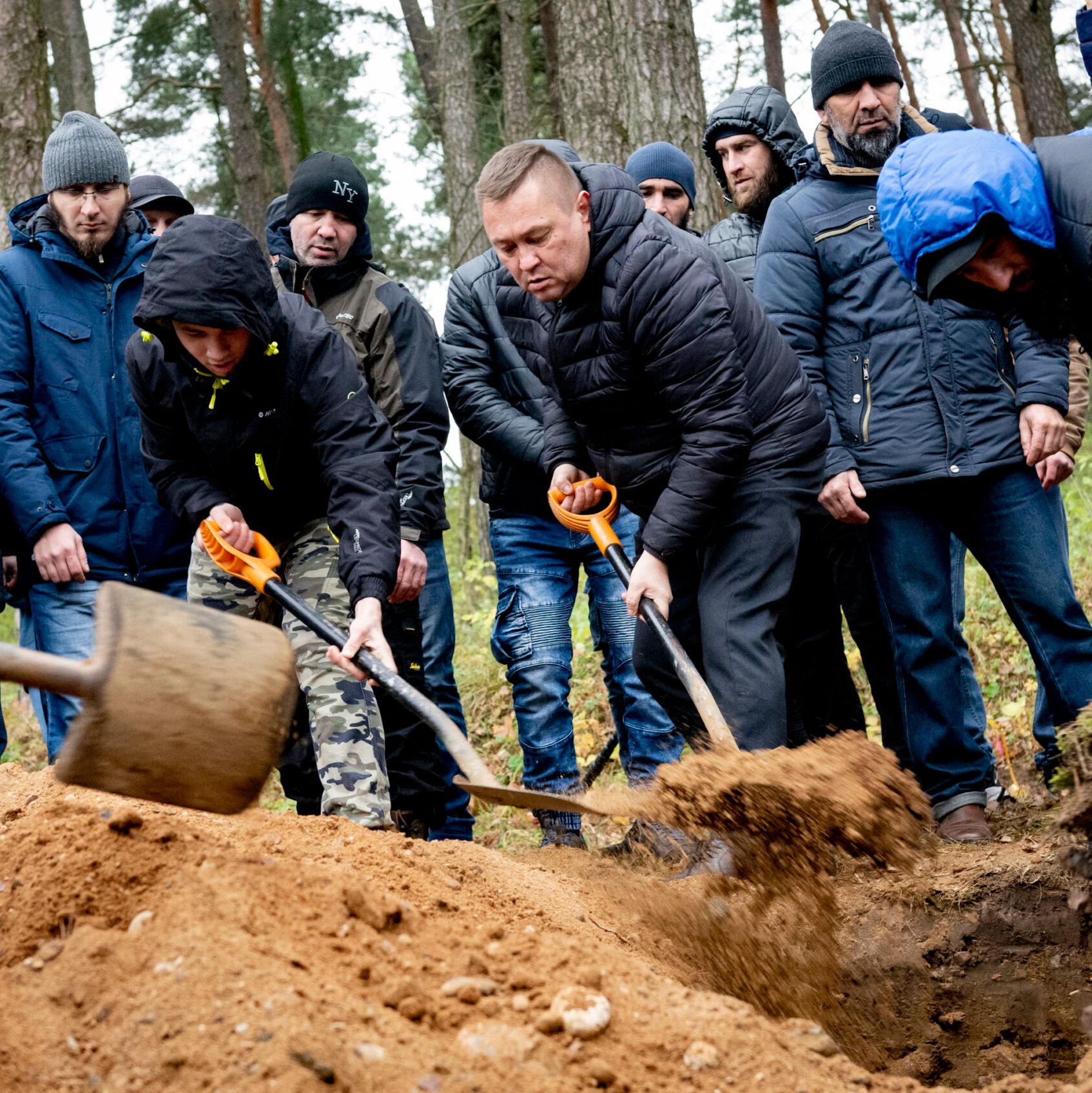Bohoniki, 21.11.2021. Pogrzeb 37-letniego migranta z Syrii