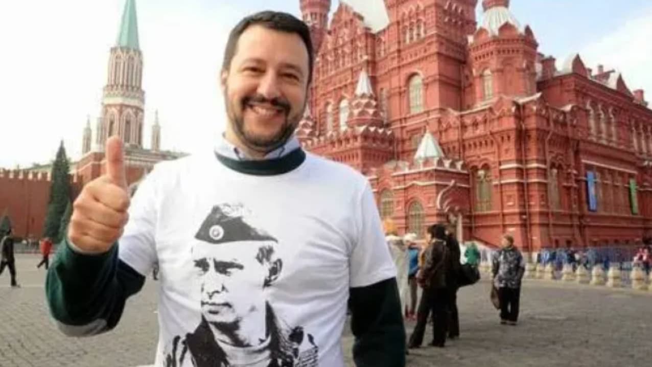 Matteo Salvini na placu Czerwonym