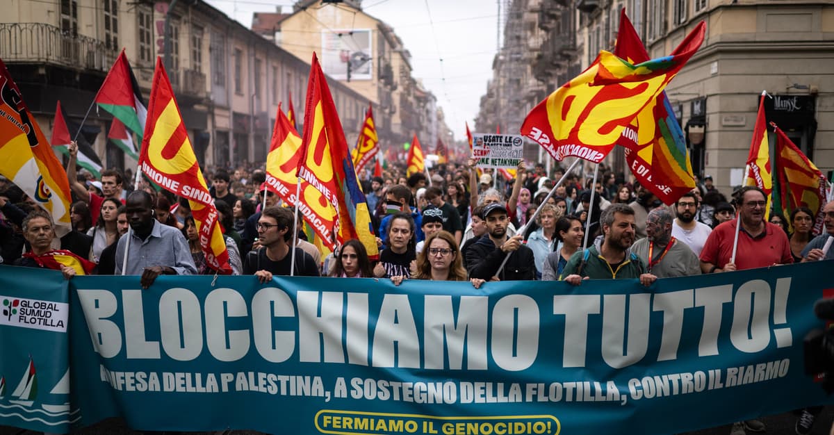 Włochy zastrajkowały na znak solidarności z Gazą