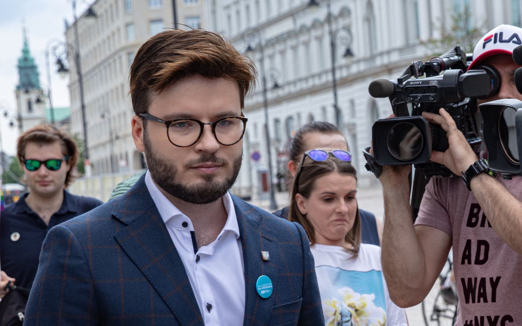 17.06.2020 Warszawa , ul. Krakowskie Przedmiescie . Aktywista LGBT Bart Staszewski przed spotkaniem z Prezydentem Andrzejem Duda .
Fot. Dawid Zuchowicz / Agencja Gazeta