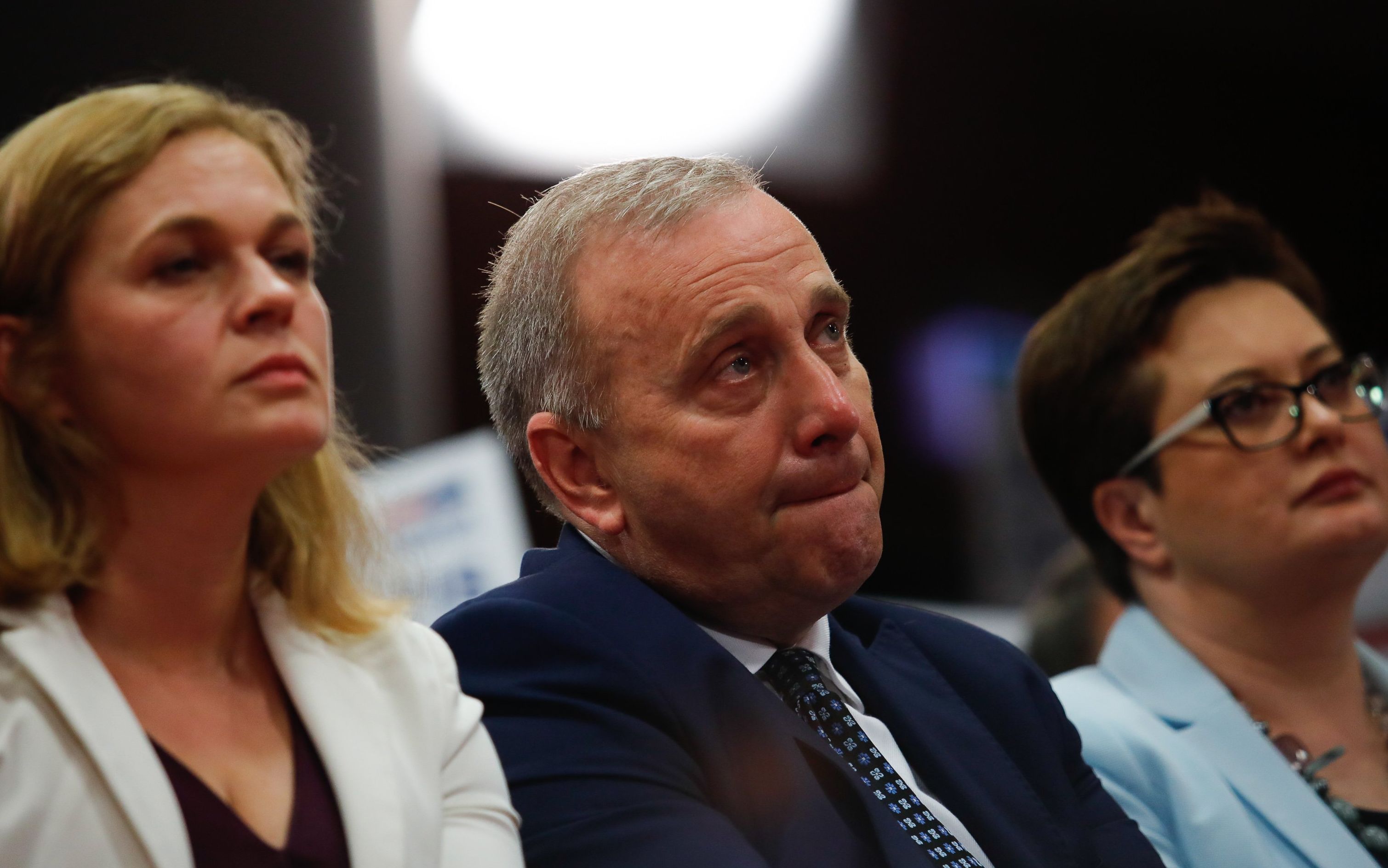 19.05.2019 Krakow . Tauron Arena . Konwencja Koalicji  Europejskiej . N/z Barbara Nowacka , Grzegorz Schetyna , Katarzyna Lubnauer .

fot. Jakub Wlodek / Agencja Gazeta