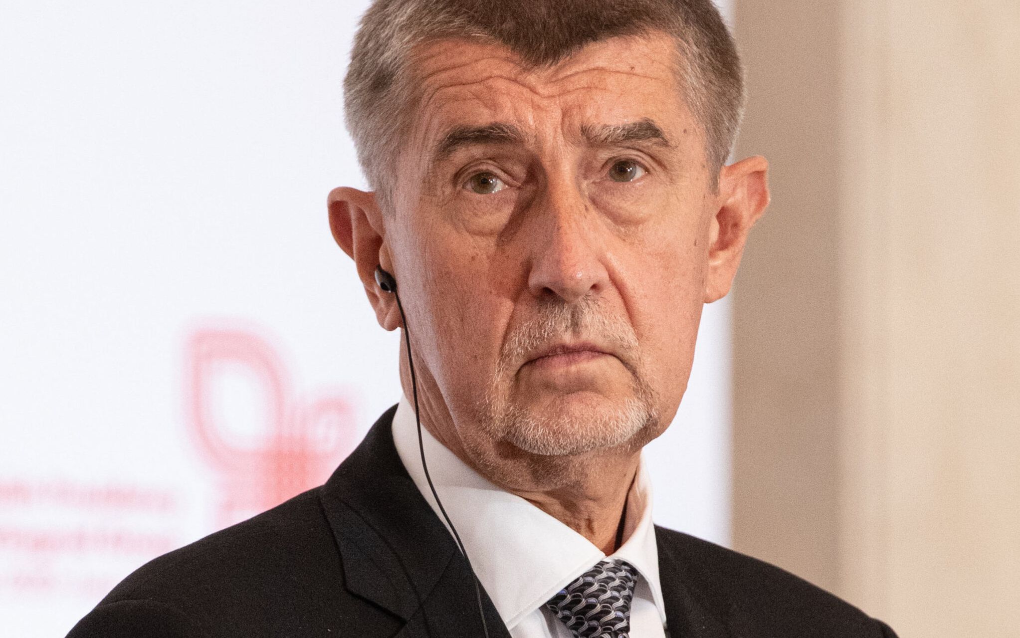 03.07.2020 Warszawa , Kancelaria Prezesa Rady Ministrow . Premier Czech Andrej Babis  podczas konferencji prasowej premierow panstw Grupy Wyszehradzkiej V4 . 
Fot. Dawid Zuchowicz / Agencja Gazeta