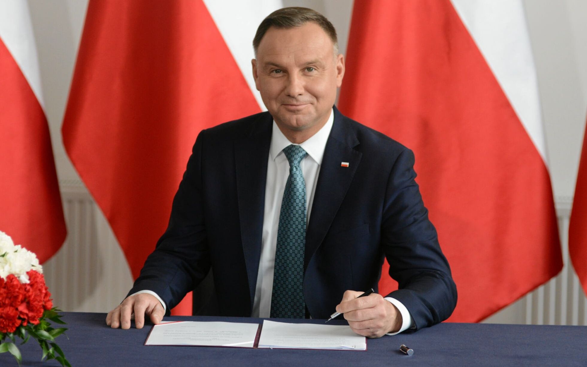 20.05.2019 Warszawa , ul. Roentgena 5 , Centrum Onkologii  Instytut im. Marii Sklodowskiej - Curie . Prezydent Rzeczypospolitej Polskiej Andrzej Duda podczas uroczystosci podpisania Ustawy o Narodowej Strategii Onkologicznej .?Fot. Maciek Jazwiecki / Agencja Gazeta