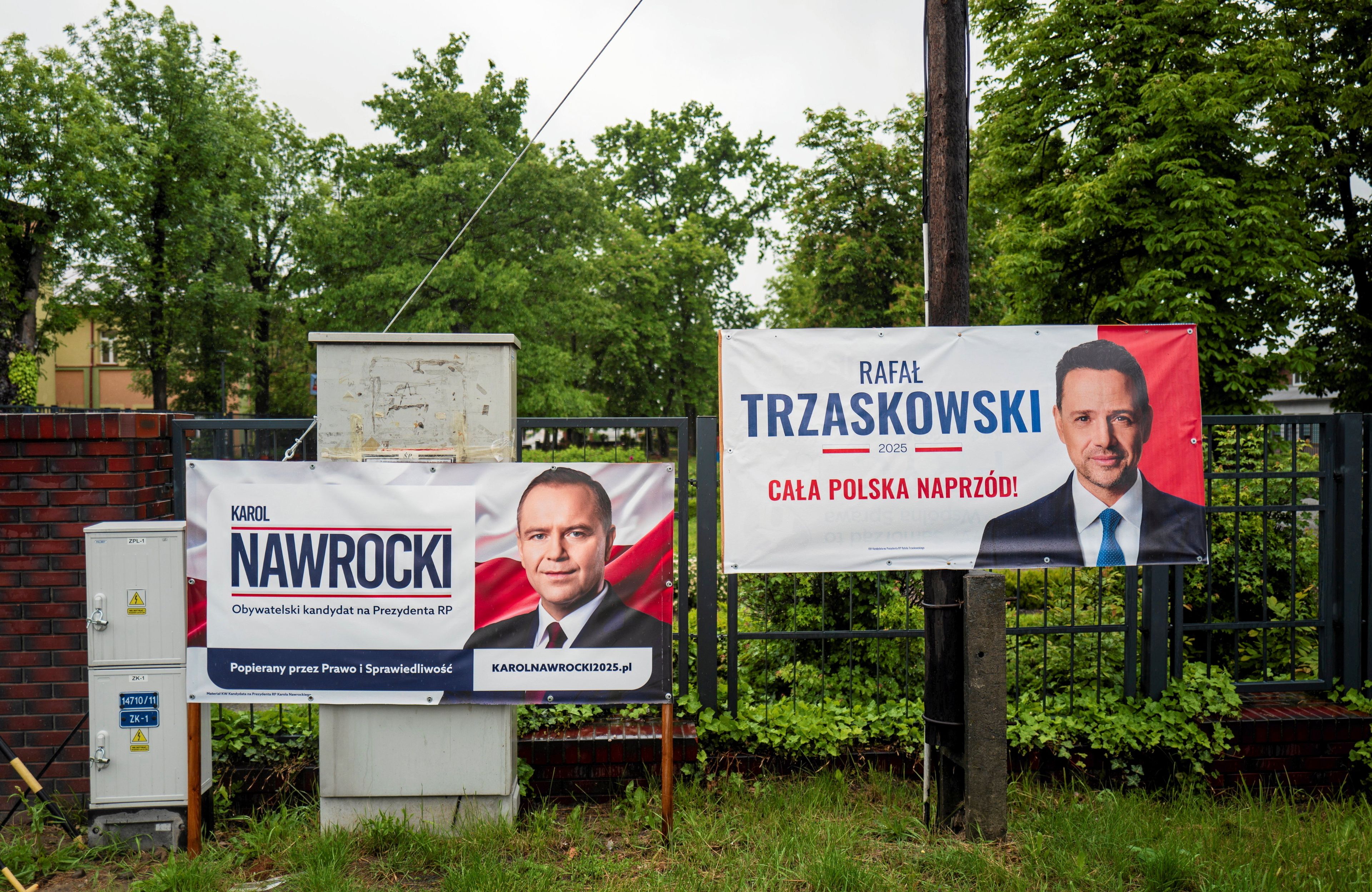 Banery kandydatów w Kolbuszowej, 29.05.2025 r.