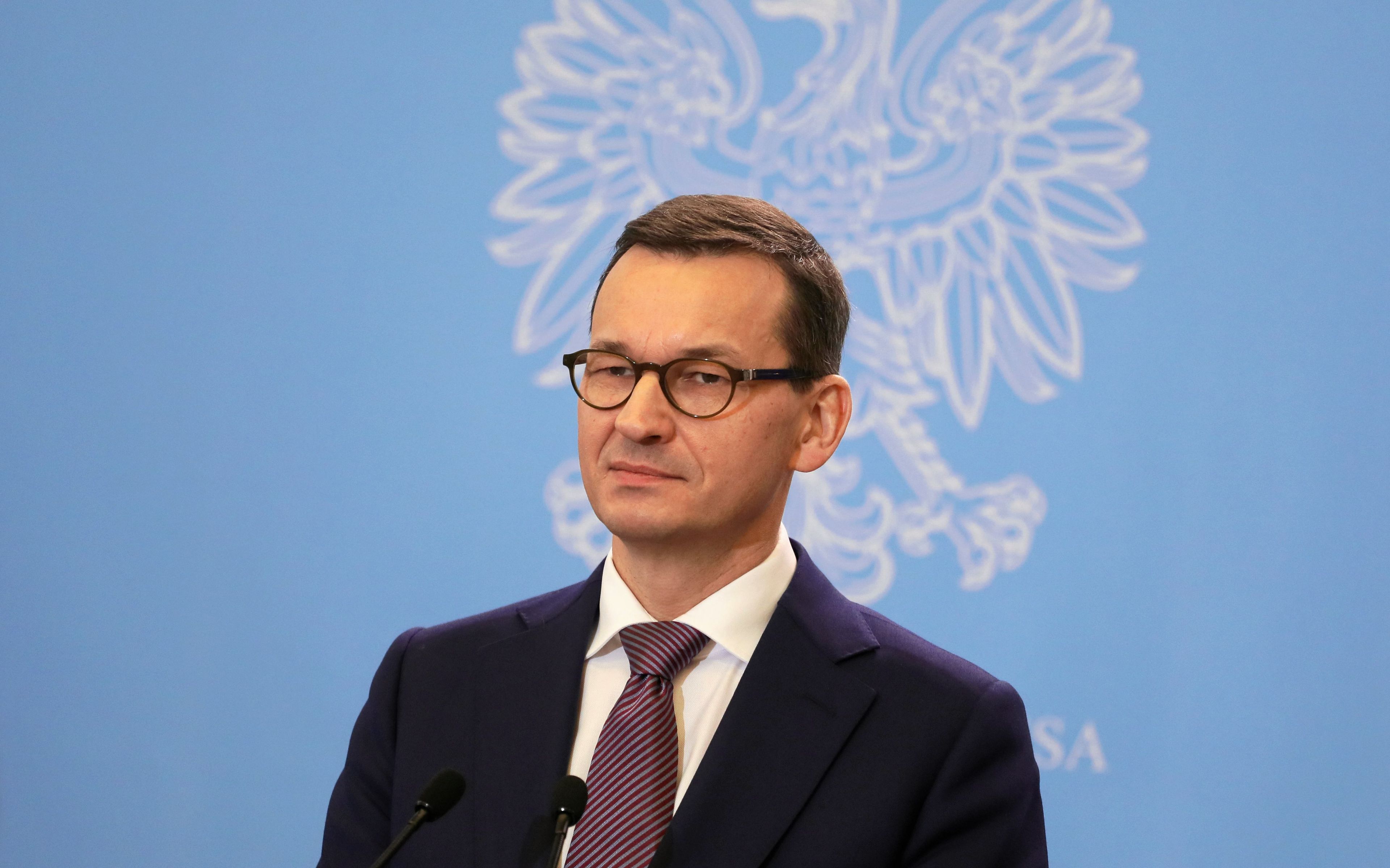 19.12.2018 Warszawa , Kancelaria Prezesa Rady Ministrow . Premier Mateusz Morawiecki podczas konferencji prasowej po  posiedzeniu rzadu .
Fot. Slawomir Kaminski / Agencja Gazeta