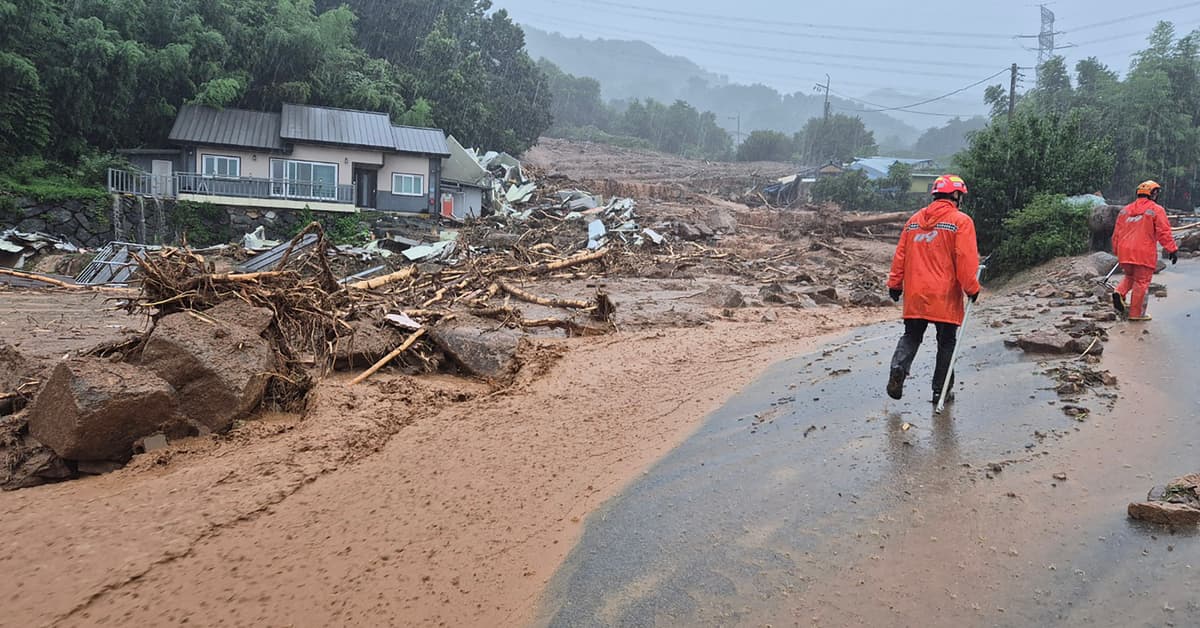 14 osób nie żyje po ulewach w Korei Południowej