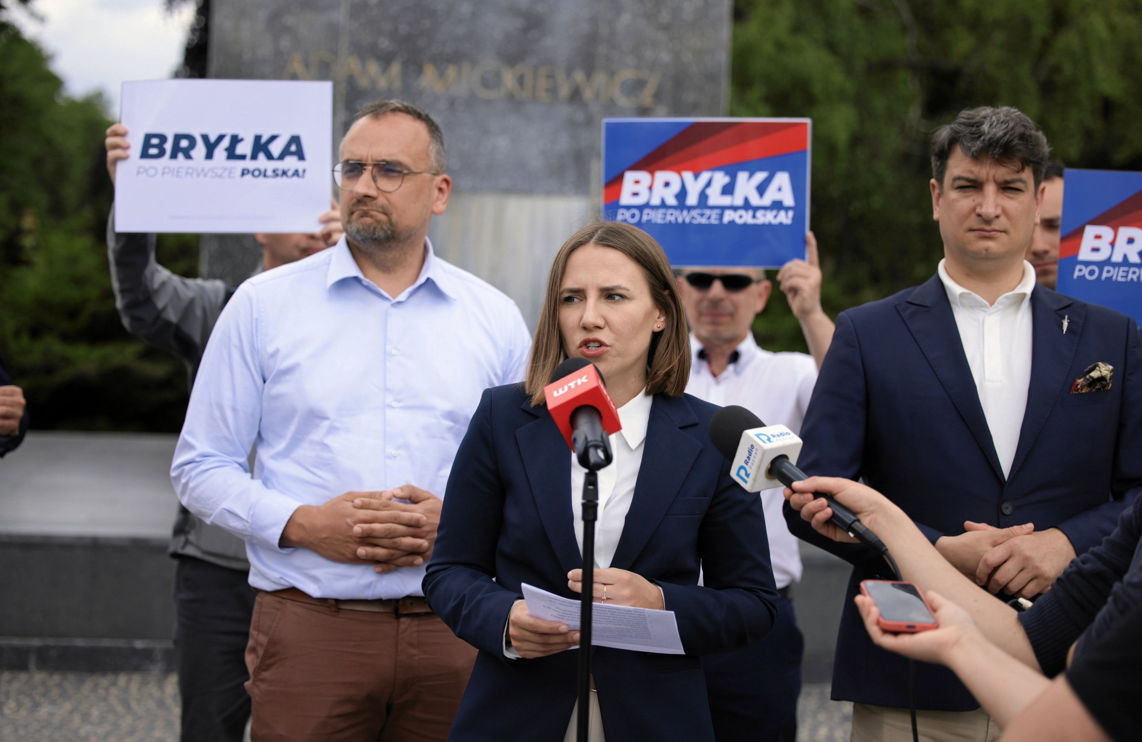 Anna Bryłka przed wyborami do PE, Poznań, 20.05.2024.