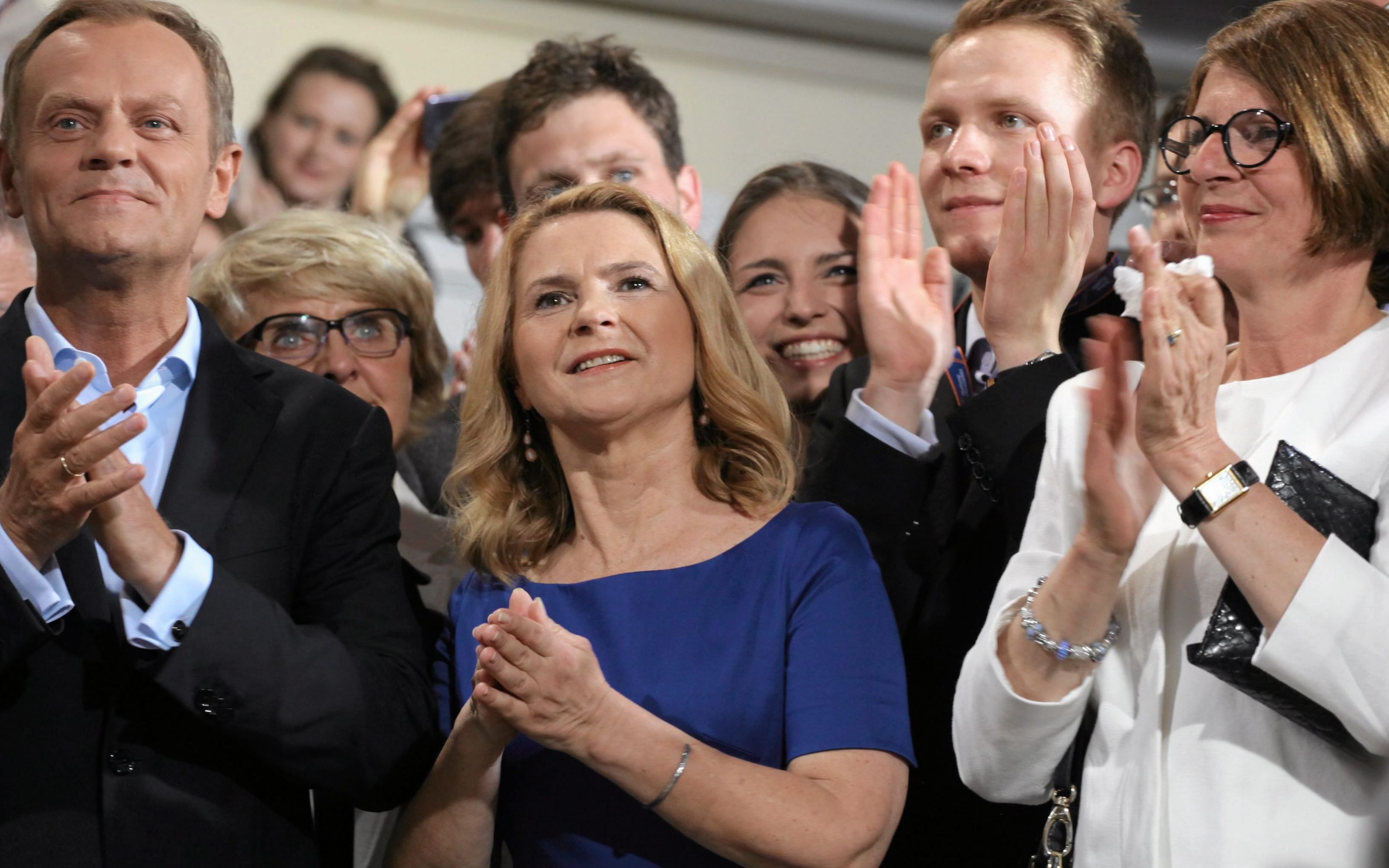 25.05.2014 Warszawa , Pl. Trzech Krzyzy , Dom Dochodowy . Wybory do Parlamentu Europejskiego . Wieczor wyborczy Platformy Obywatelskiej z udzialem premiera Donalda Tuska .	 

Fot . Slawomir Kaminski / Agencja Gazeta