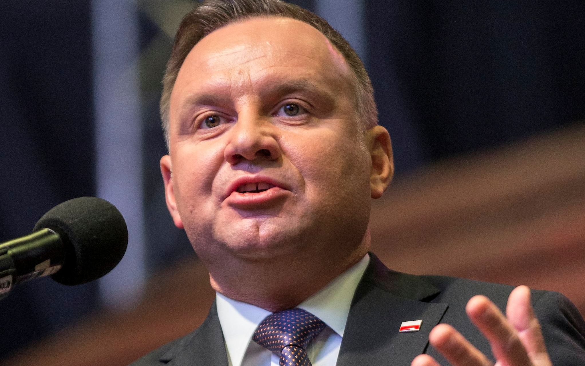 18.01.2020 Katowice , Spodek . Andrzej Duda podczas karczmy piwnej organizowanej przez NSZZ Solidarnosc .
 Fot. Grzegorz Celejewski / Agencja Gazeta
