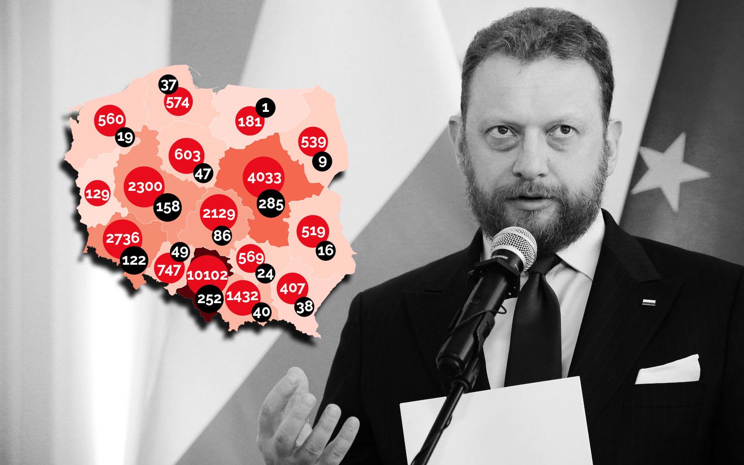 Grafika do artykułu Szef NRL: Tuż przed wyborami możemy mieć szczyt epidemii. Bunt w Brazylii [WYKRESY, FAKTY]