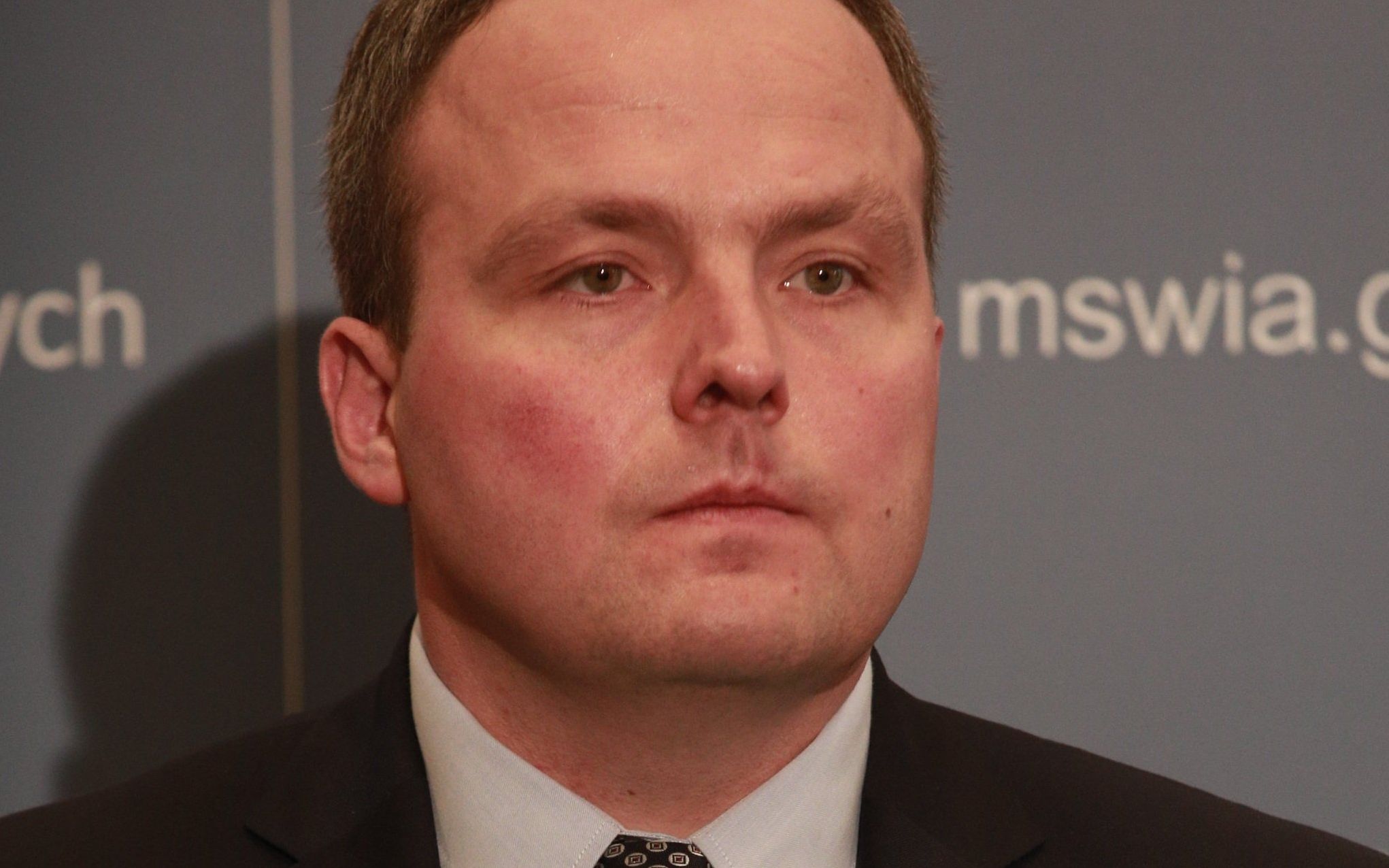 12.11.2018 Warszawa , Ministerstwo Spraw Wewnetrznych i Administracji . Nz szef ABW Piotr Pogonowski podczas konferencji prasowej Ministra Spraw Wewnetrznych po Marszu Niepodlegosci . Fot. Jedrzej Nowicki / Agencja Gazeta