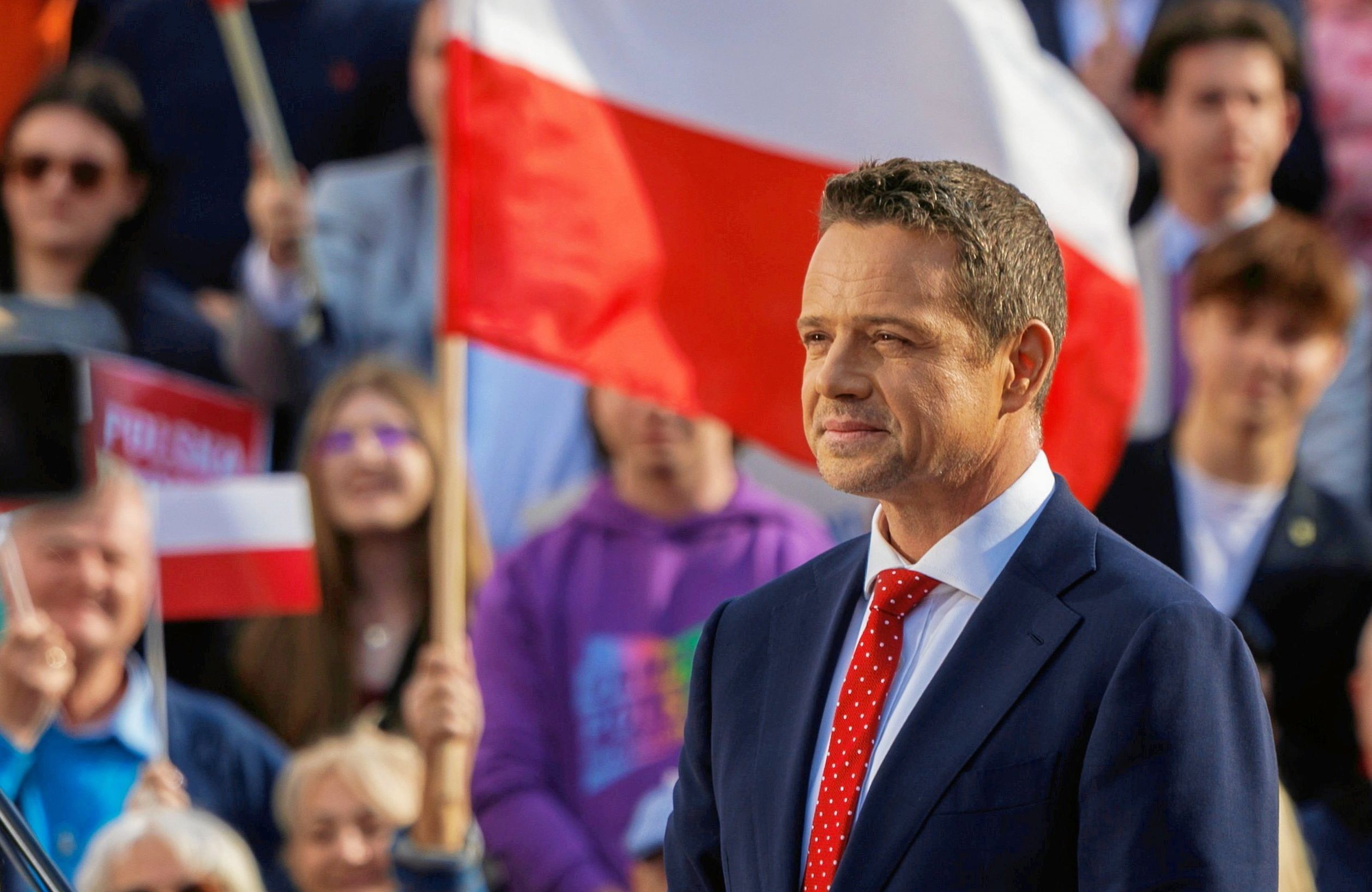 Kandydat na prezydenta RP Rafal Trzaskowski we Wroclawiu