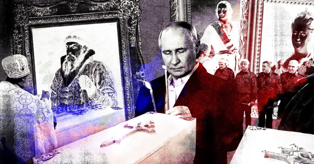 Putin ze świeczką przy grobie Piotra I obiecuje, iż nie ustąpi, choćby nie wiem co [GOWORIT MOSKWA]