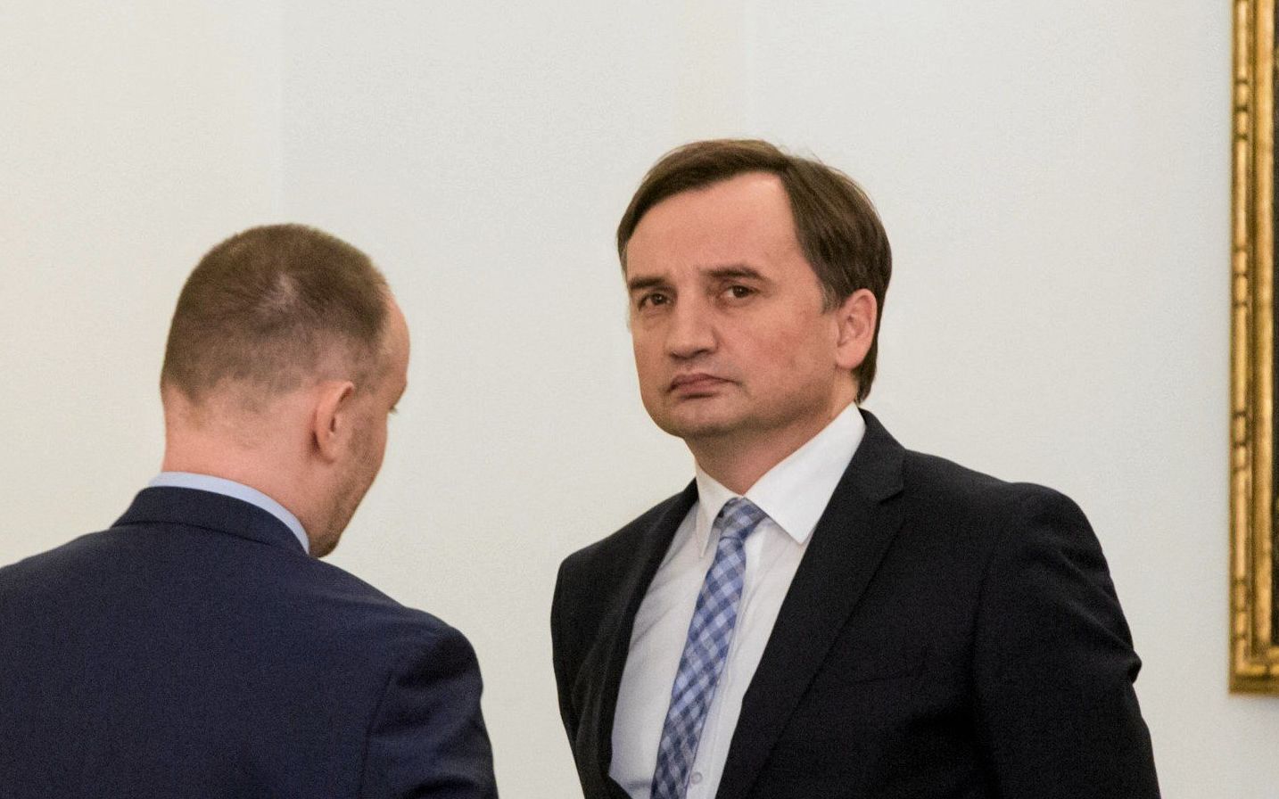07.01.2020 Warszawa , ulica Krakowskie Przedmiescie . Palac Prezydencki . Minister sprawiedliwosci Zbigniew Ziobro (P) podczas posiedzenia Rady Gabinetowej zwolanej przez prezydenta Andrzeja Dude .
Fot. Adam Stepien / Agencja Gazeta