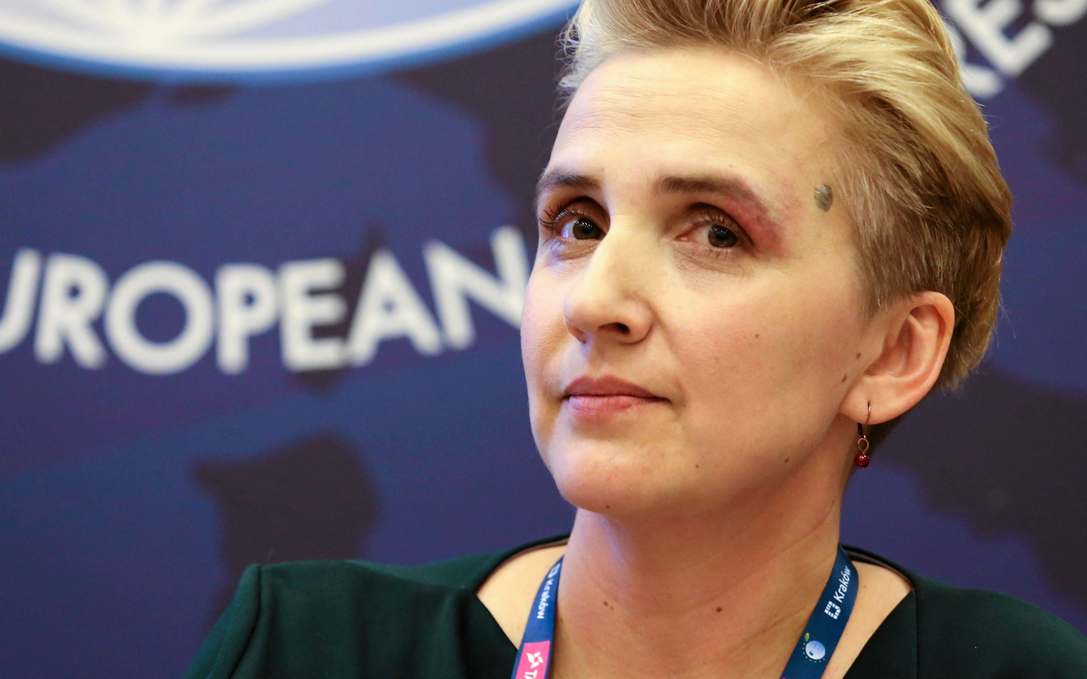 27.03.2017 Krakow , Centrum Kongresowe ICE . Joanna Scheuring - Wielgus podczas Europejskiego Kongresu Samorzadow . Fot. Jakub Porzycki / Agencja Gazeta