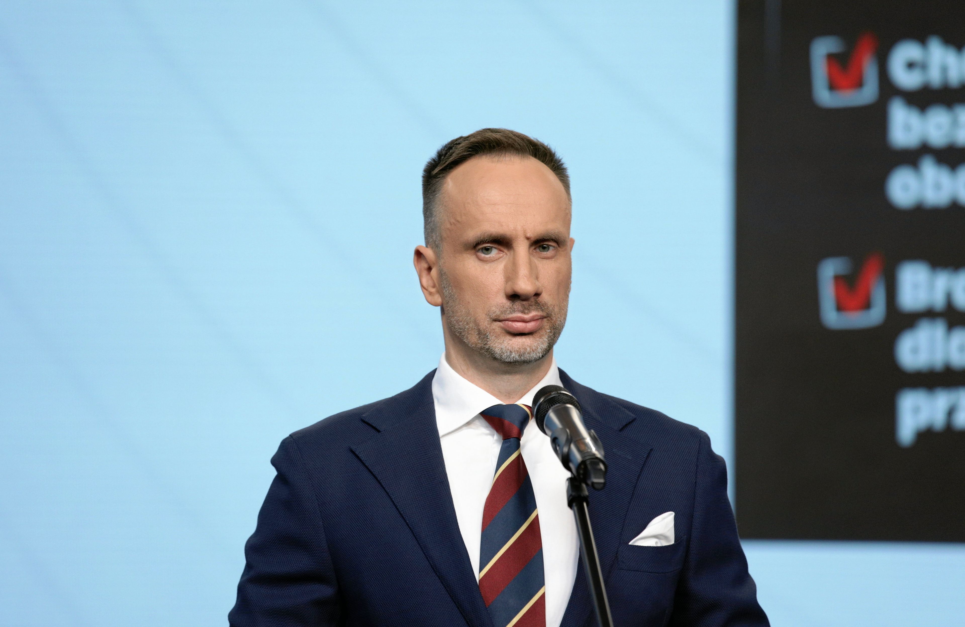 Janusz Kowalski na konferencji prasowej