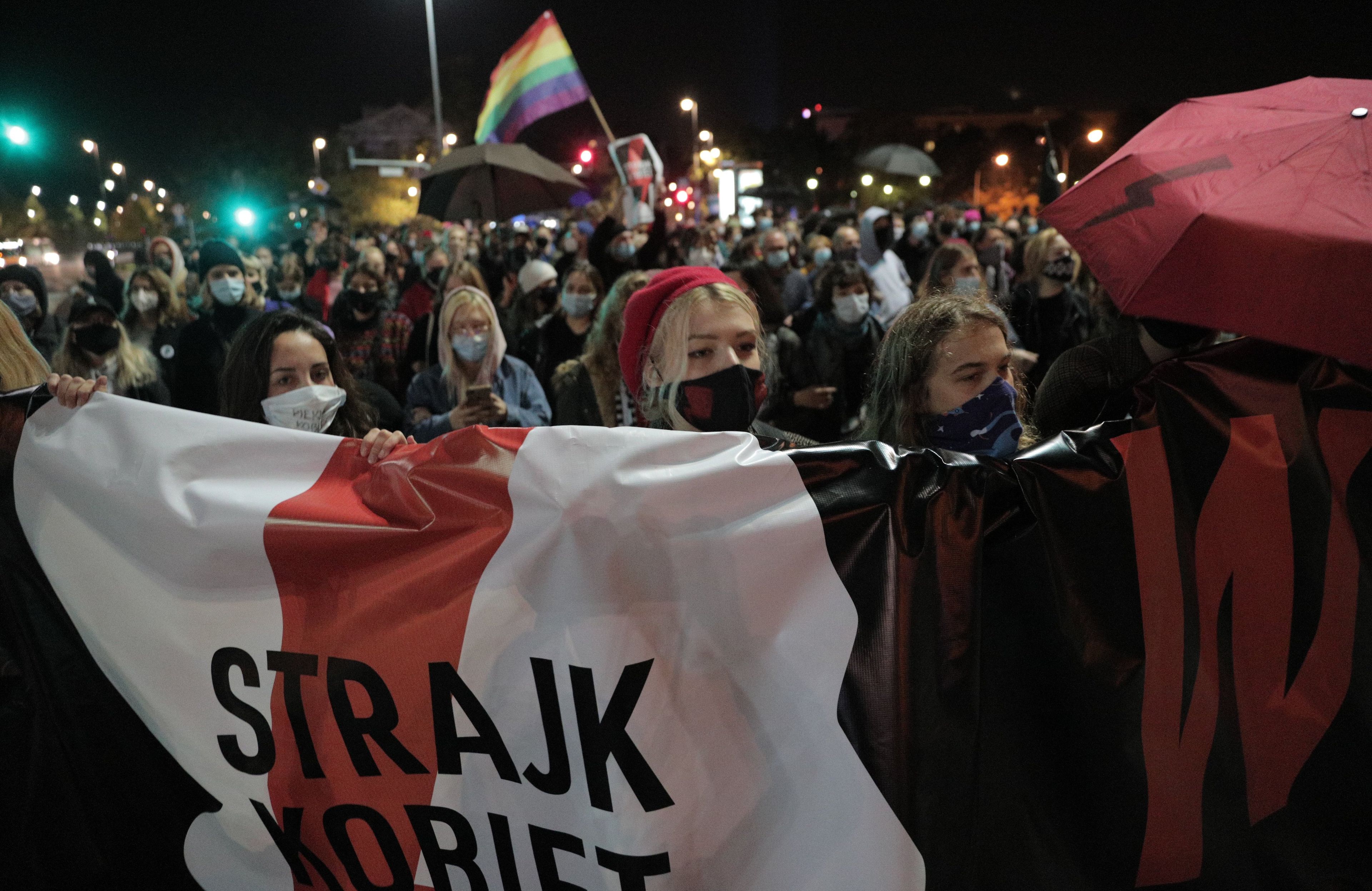 Protest marsz pod dom J.Kaczyńskiego, 22.10.2020 r.w Warszawie po wyroku w sprawie prawa aborcyjnego