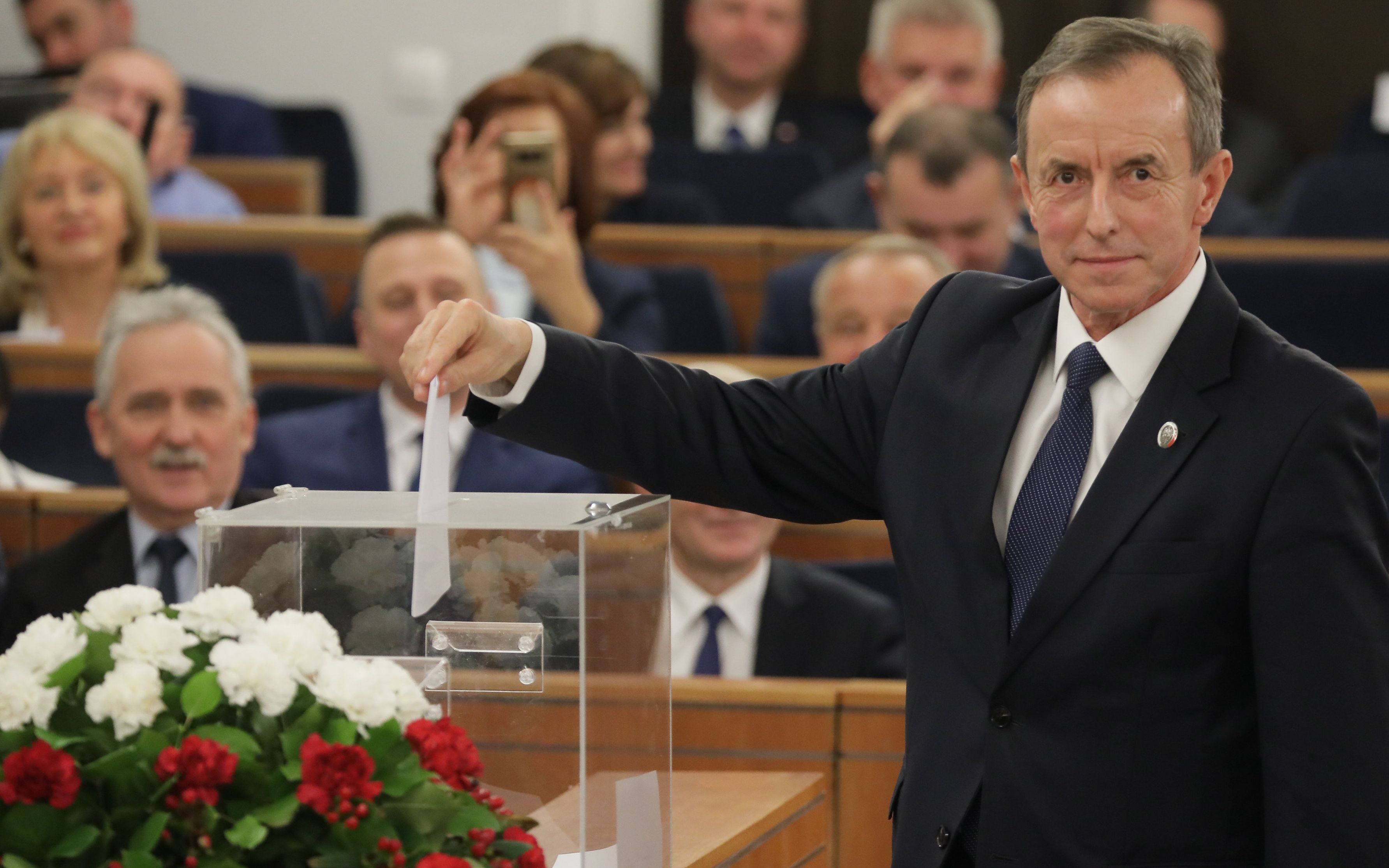 12.11.2019  Warszawa , ulica Wiejska . Senat . Pierwsze posiedzenie Senatu X Kadencji . Tomasz Grodzki podczas wyboru marszalka Sentu .
Fot. Slawomir Kaminski / Agencja Gazeta