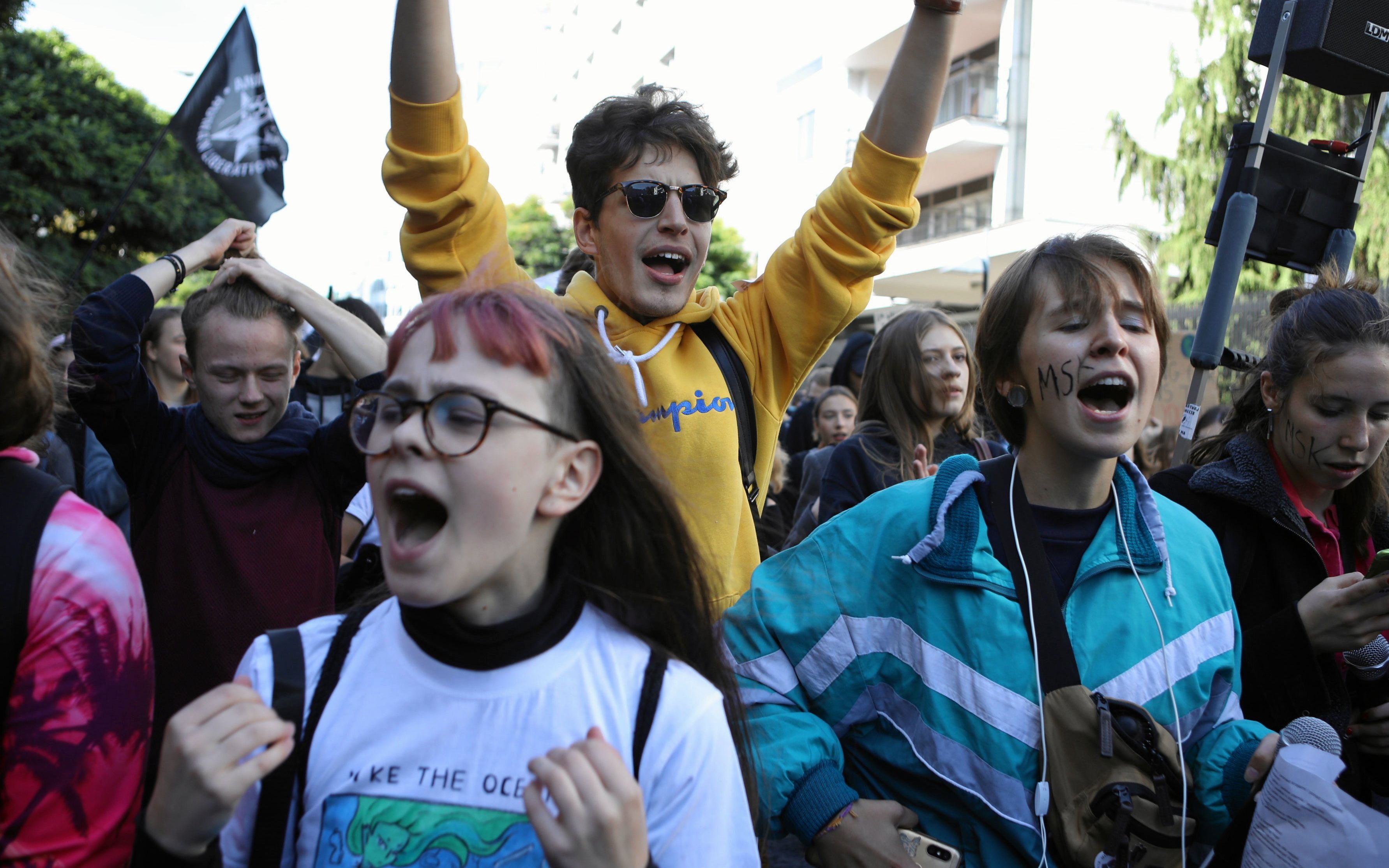 20.09.2019 Warszawa , ulica Piekna . Mlodziezowy Strajk Klimatyczny .
Fot. Maciek Jazwiecki / Agencja Gazeta